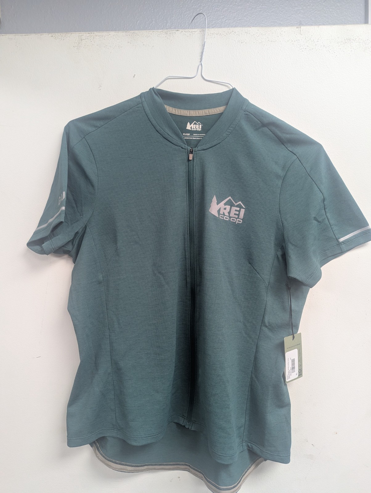REI Co-op Guide Women’s NEW Full Zip Cycling Jersey Green XLarge