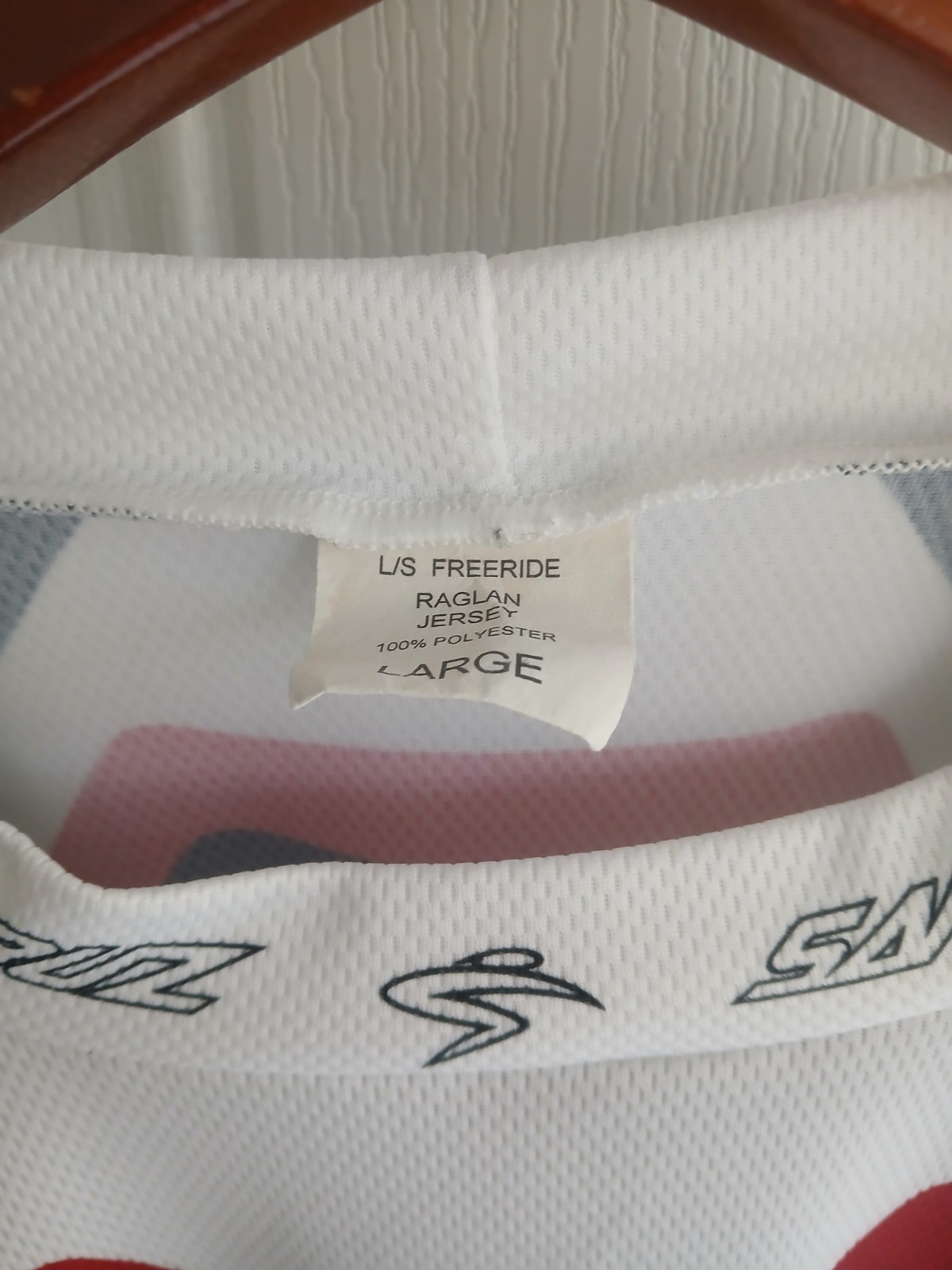 VtgRaglanJerseyCyclistsRedBlackPerformanceSportBicyclePopArtGraphicPreppy90s M L