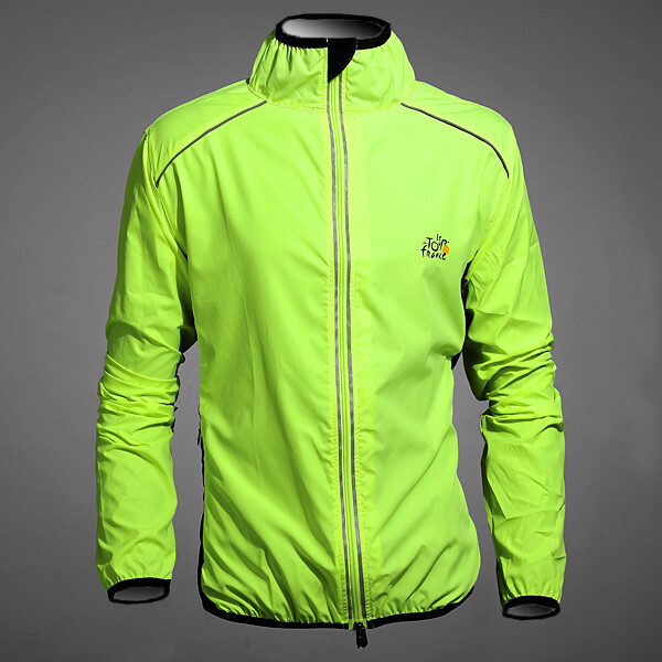 Men Windproof Long Sleeve Cycling Jacket Jersey Bike Wind Rain Coat US Stock