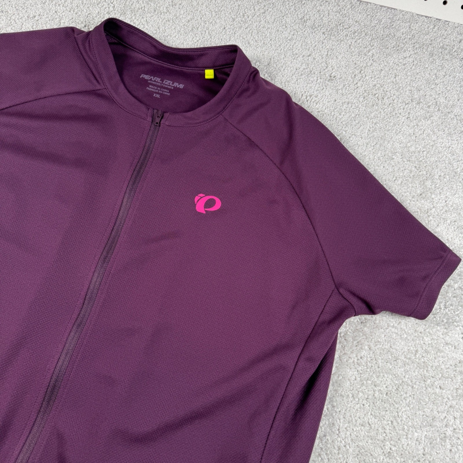 Pearl Izumi Cycling Jersey Womens XXL Purple Short Sleeve Pedal to Zero Full Zip