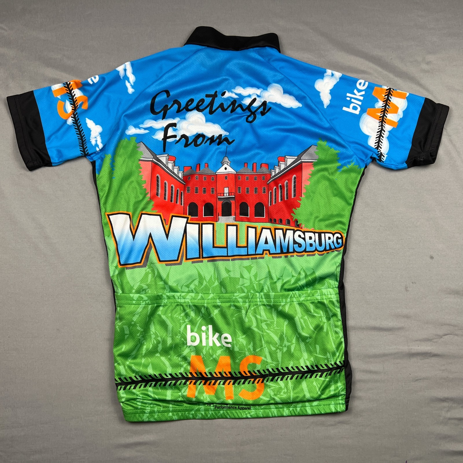 Vomax Greetings From Richmond Williamsburg Virginia Cycling Jersey Adult Small