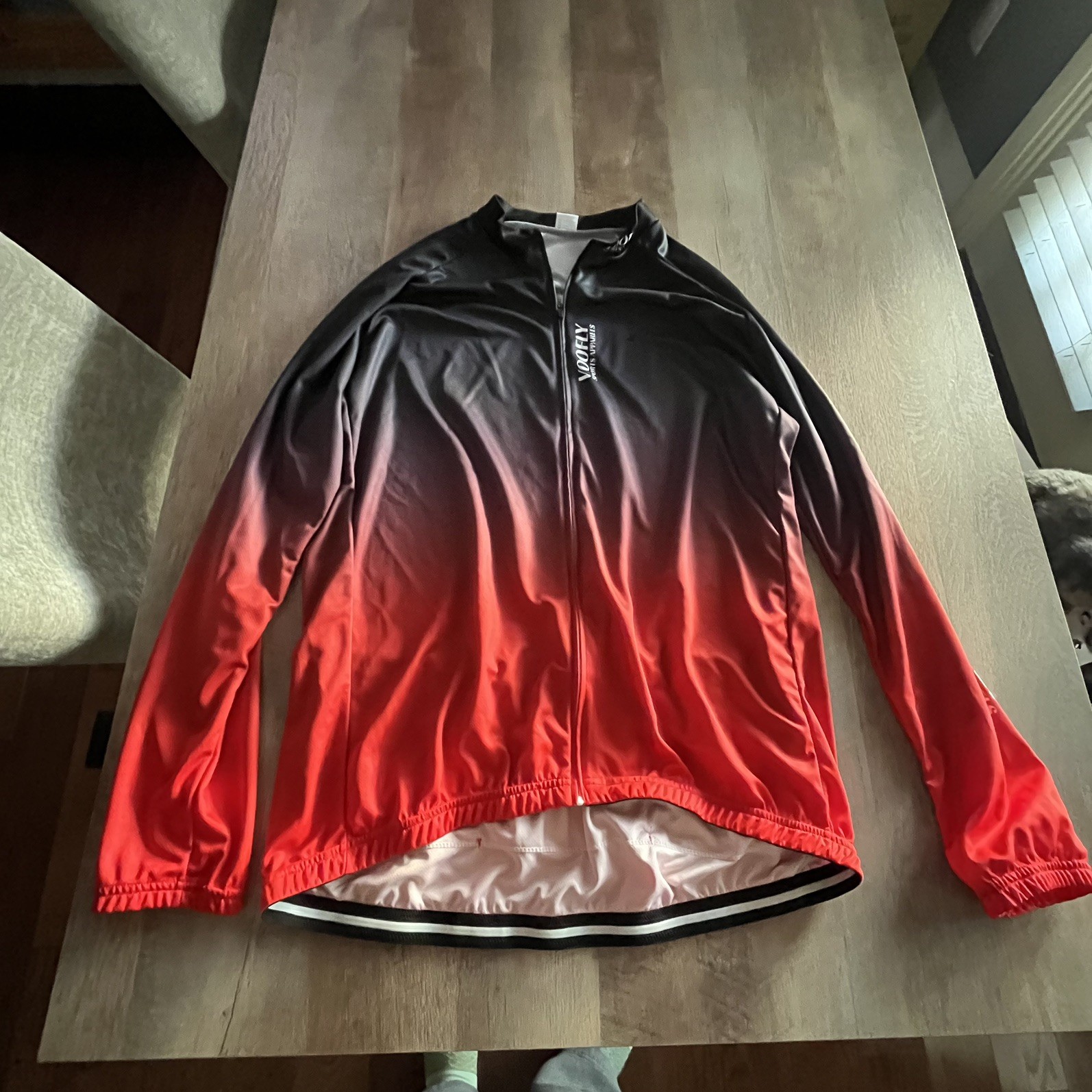 Voofly Athletic Apparel Red and Black Bicycle Cycling Biking Jersey Size 2XL