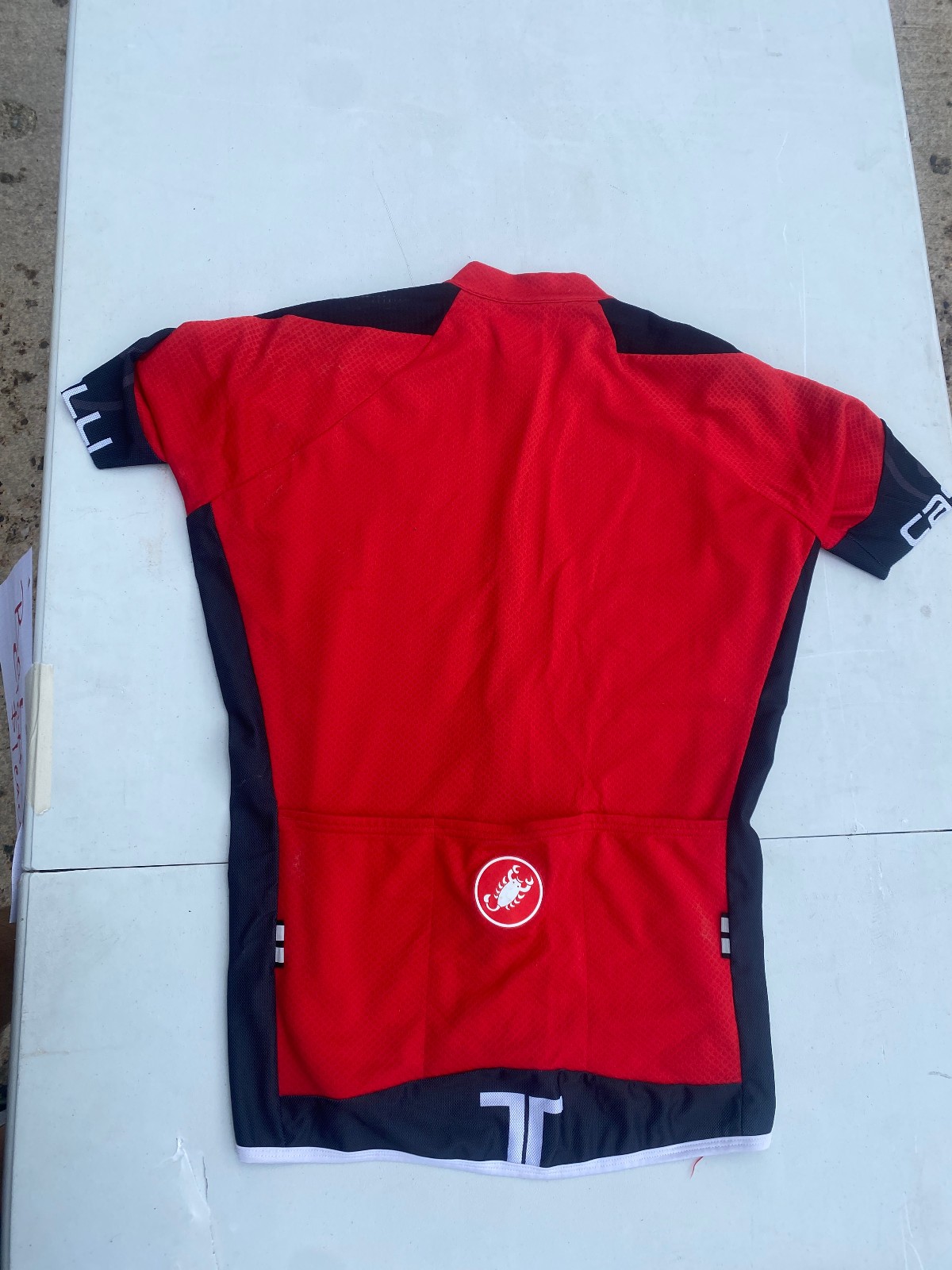 castelli mens red cycling jersey s