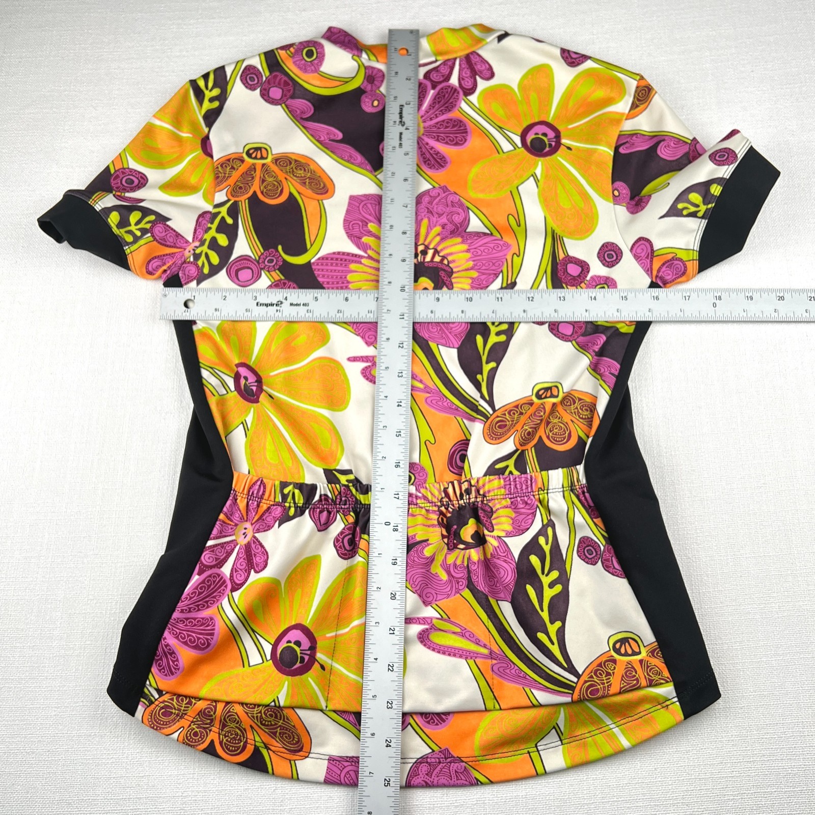 NWOT Sheila Moon Cycling 1/2 Zip Floral Jersey Quick Dry Short Sleeve Women Sz M