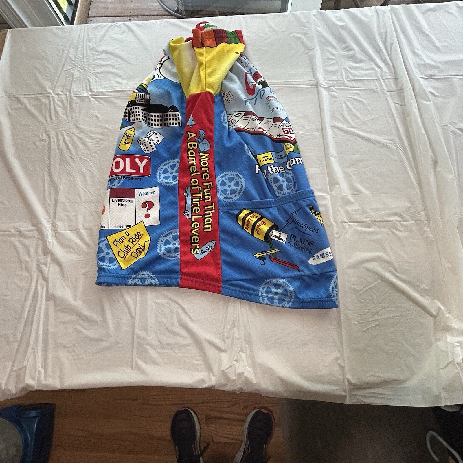 vomax cycling jersey Size L (4) Monopoly Themed 1/4 Zip 100% Polyester