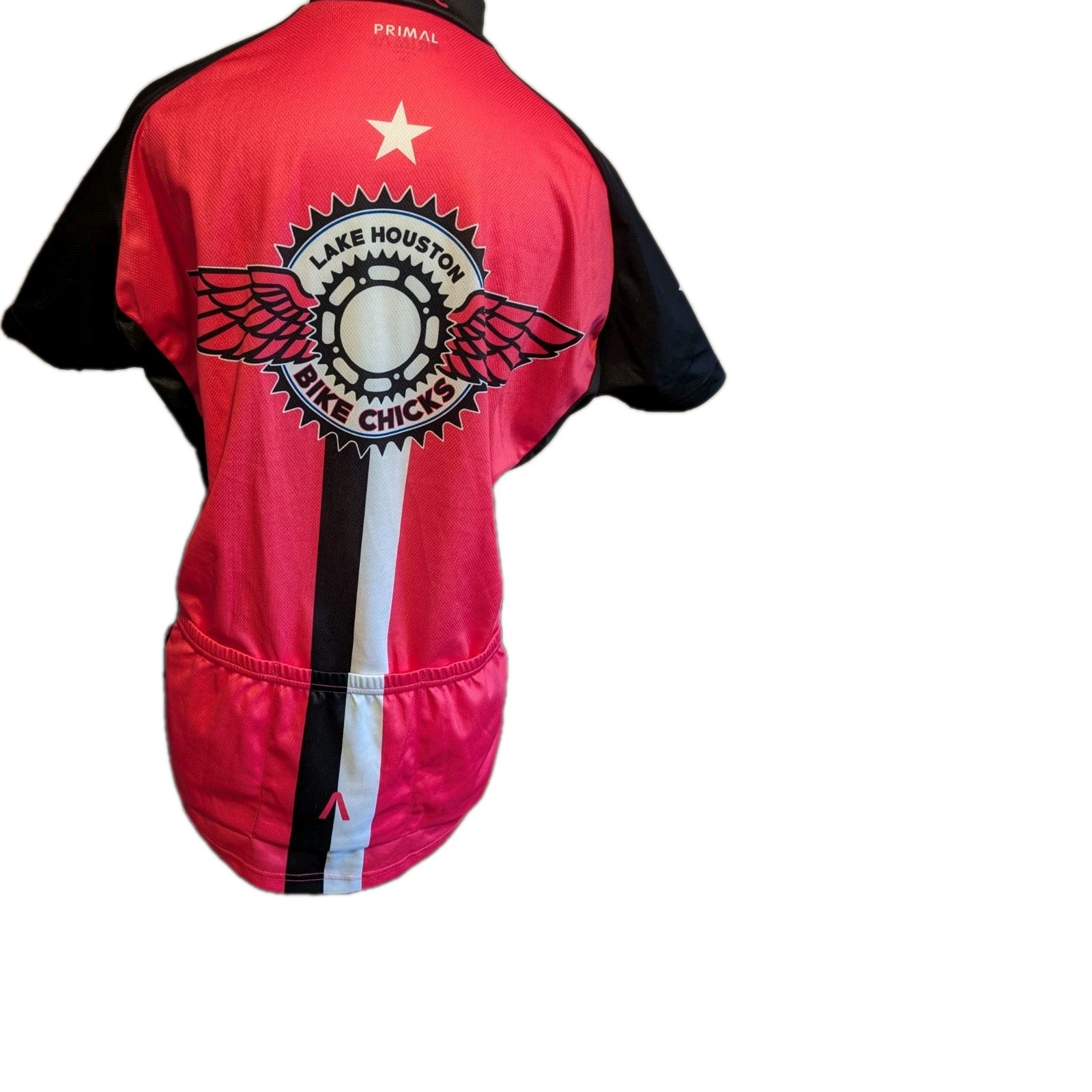Primal Women’s 2XL Pink/Black/White Cycling Jersey Short Sleeve Zip Pockets