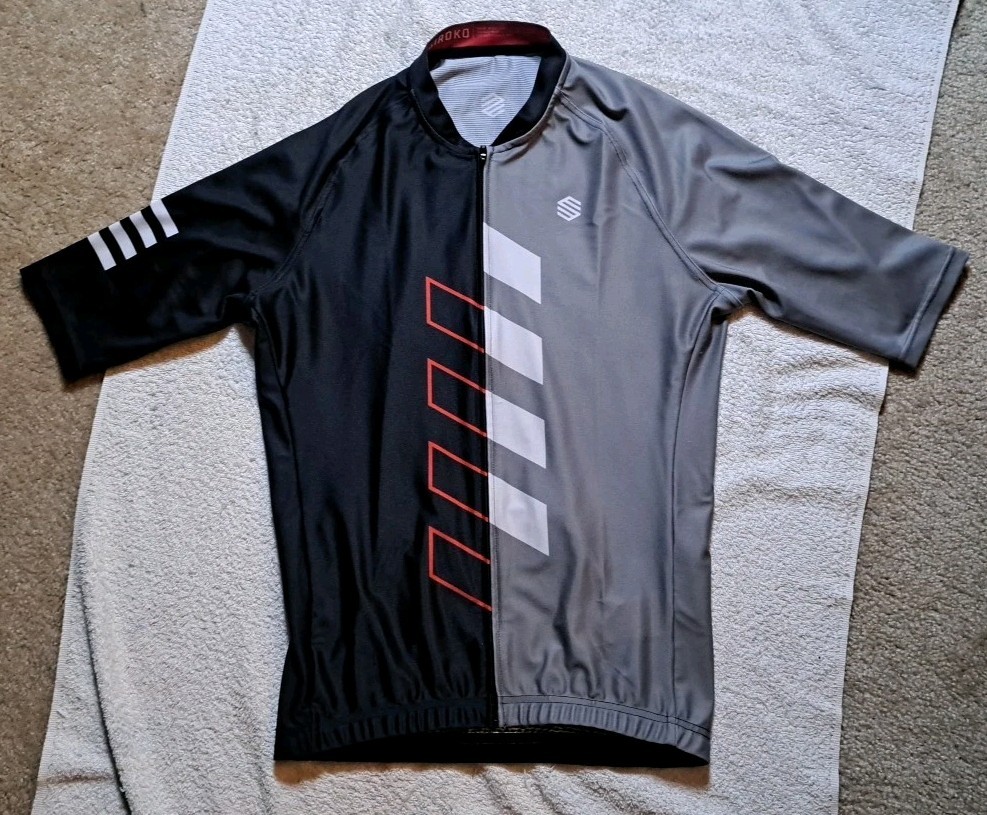 Men’s Siroko M2 Gatterl Cycling Jersey Size XL Black Gray Full Zip