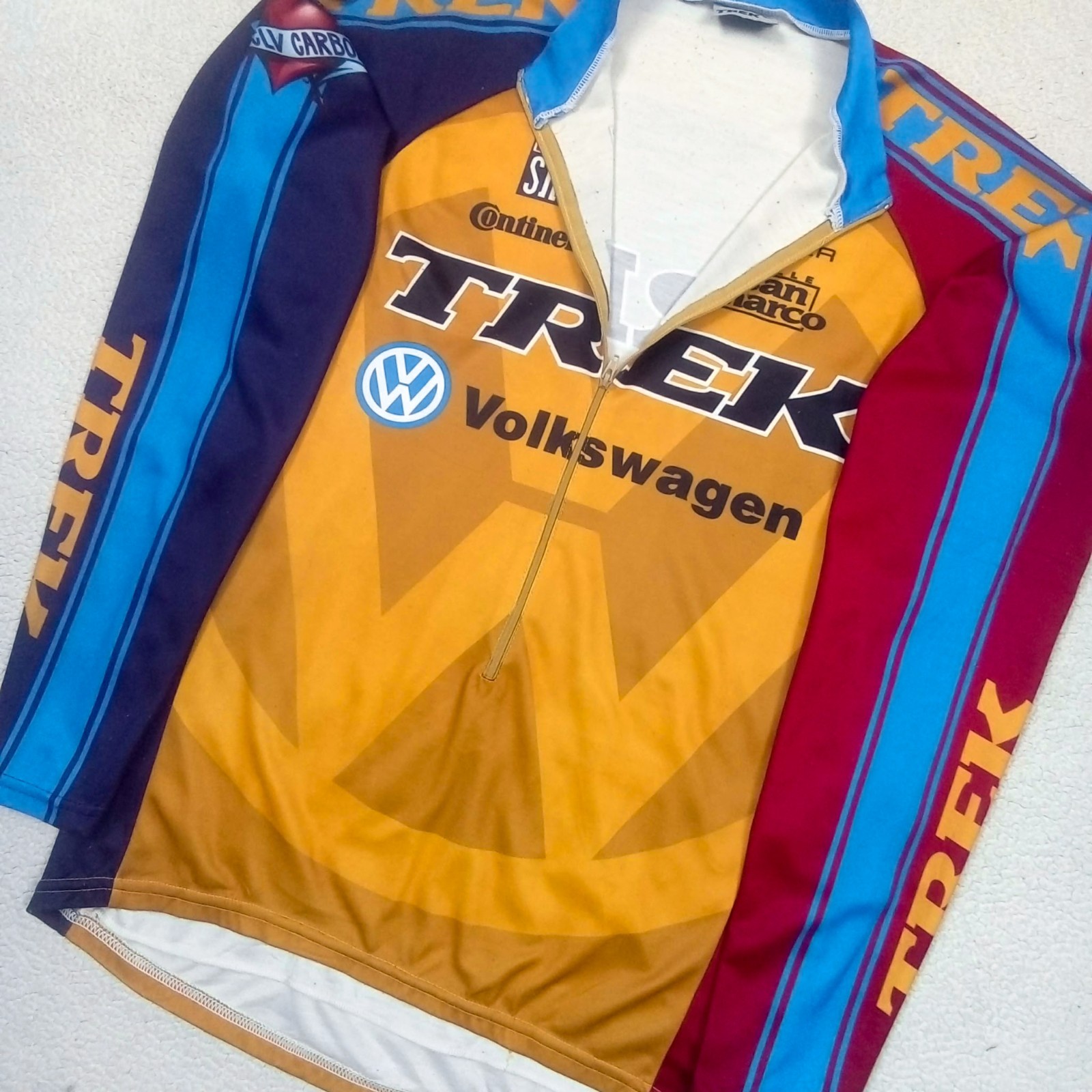 RARE VTG 90s Trek Volkswagen RockShox Long Sleeve Cycling Jersey (fits M/L)
