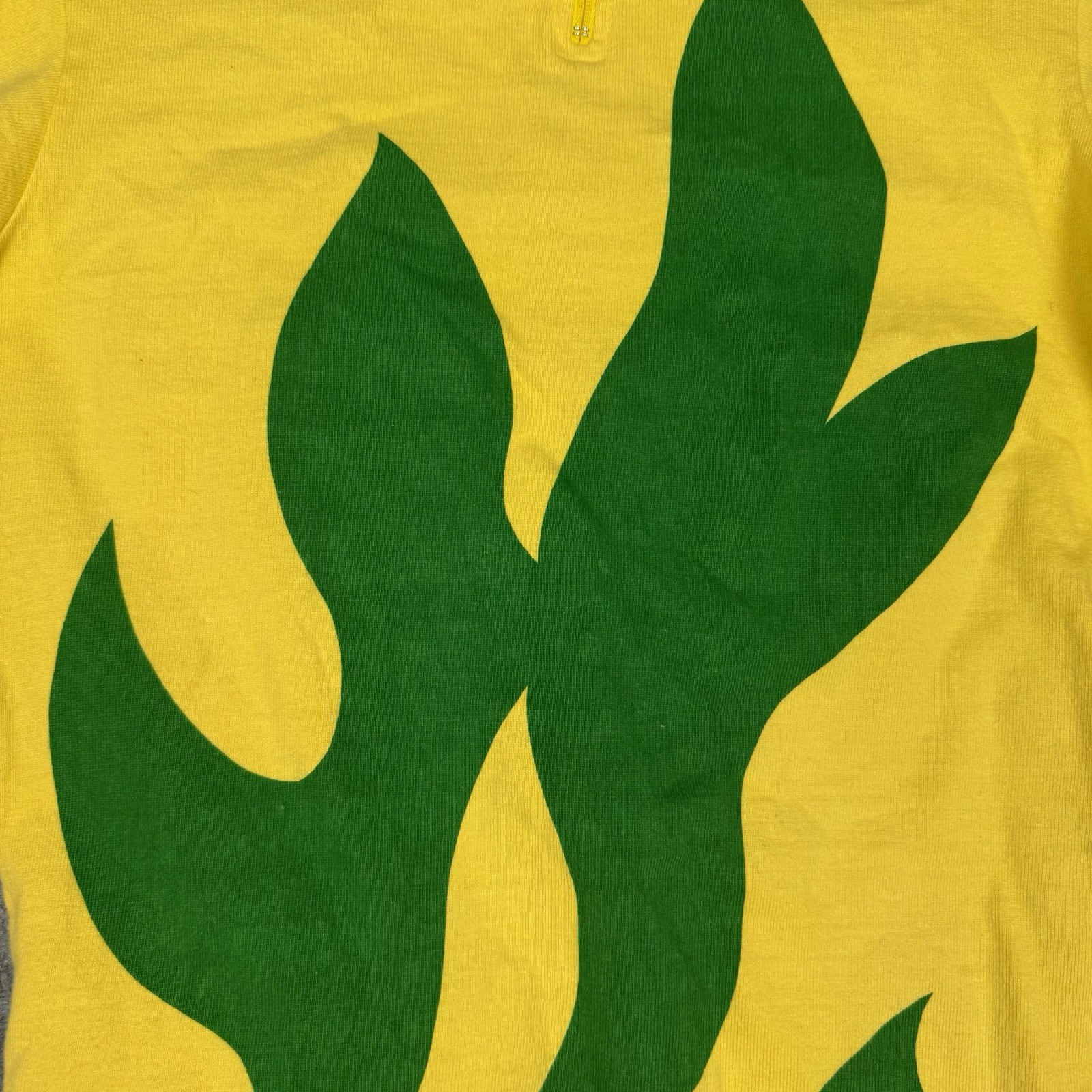 Pearl Izumi Men’s Vtg Biking Shirt Yellow Cotton Cycling Size Medium 1980s Bmx