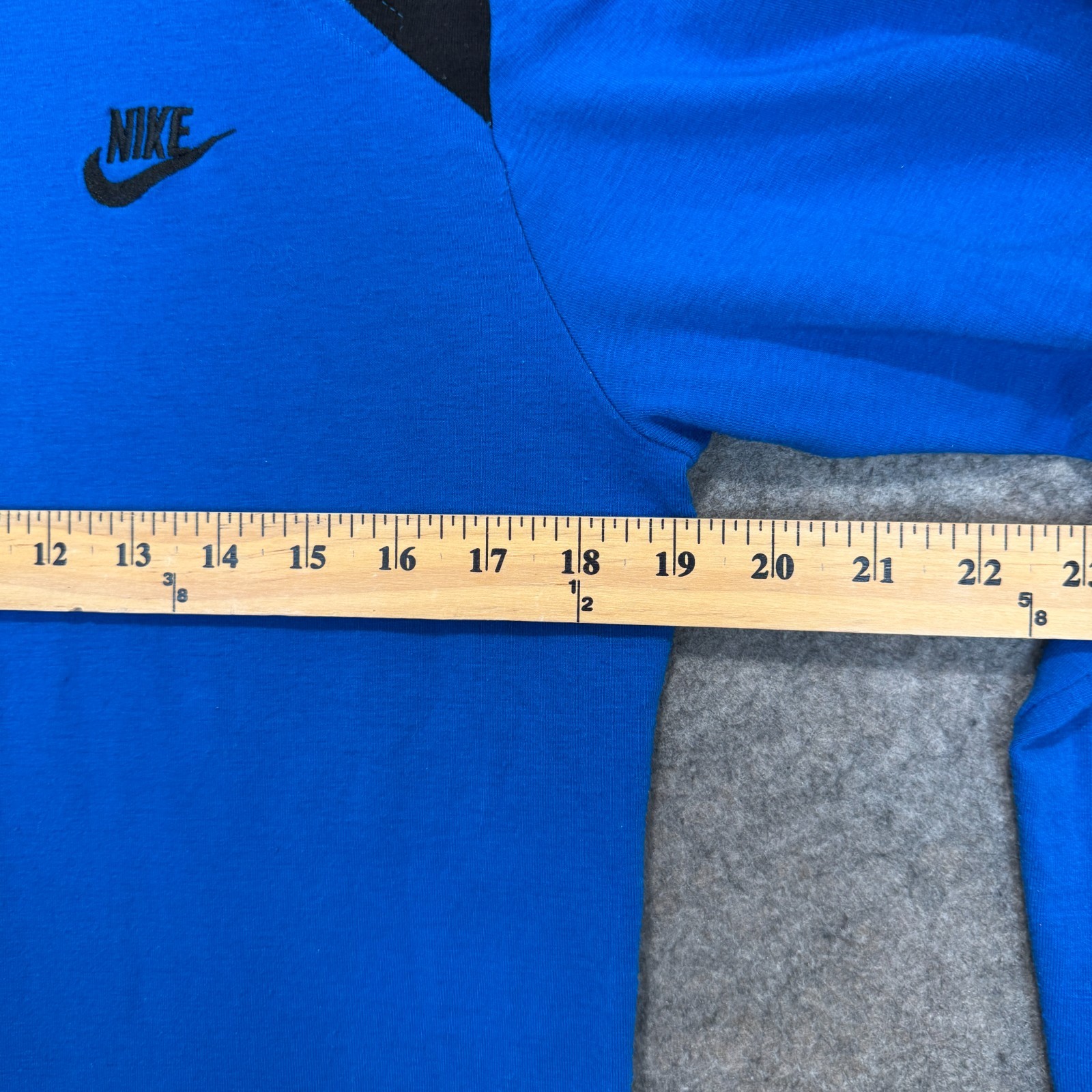 Vintage Nike Cycling Shirt Mens Large 80s 90s Side Zip Blue Black Pockets USA