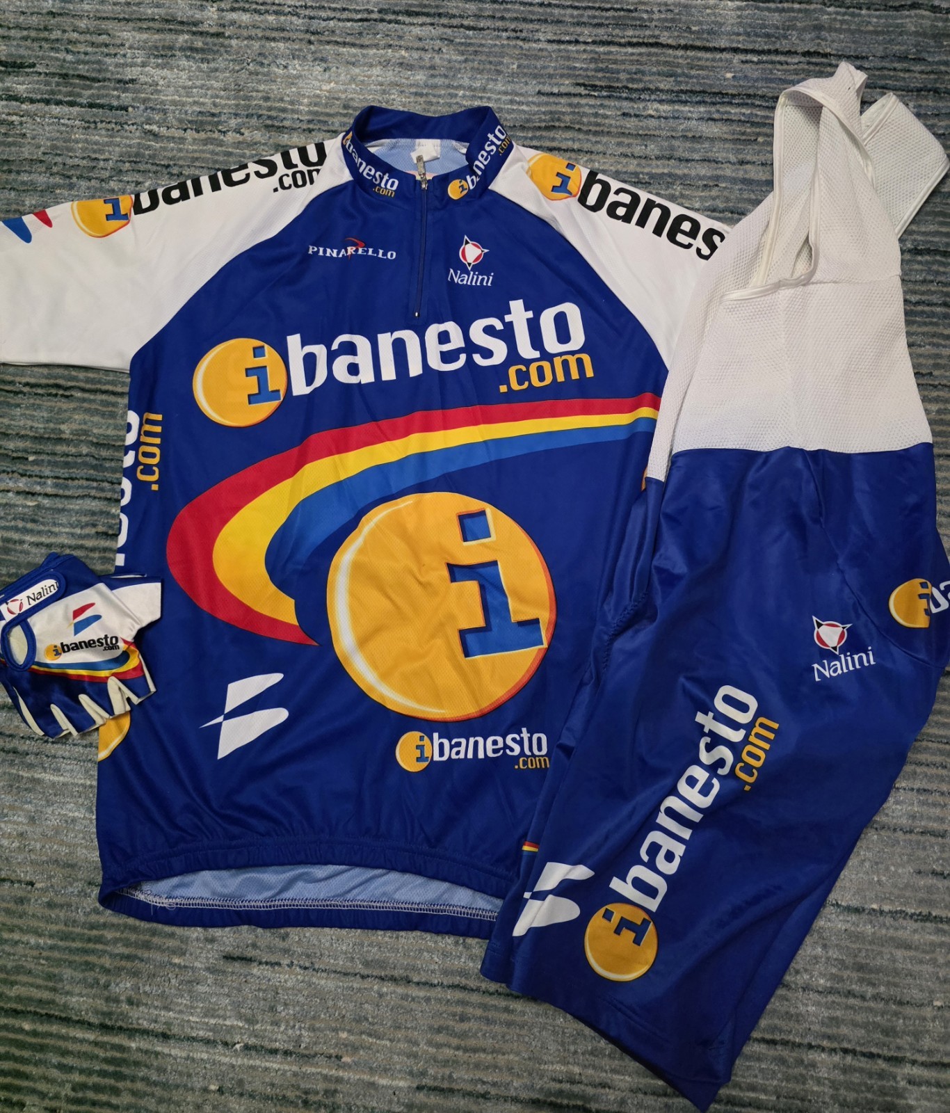 NALINI iBanesto cycling Kit. JERSEY, BIBSHORTS and GLOVES Size XXL