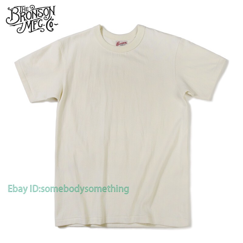BRONSON Vintage Loopwheel Athletic T-Shirt Men Basic Tee 100% Cotton T