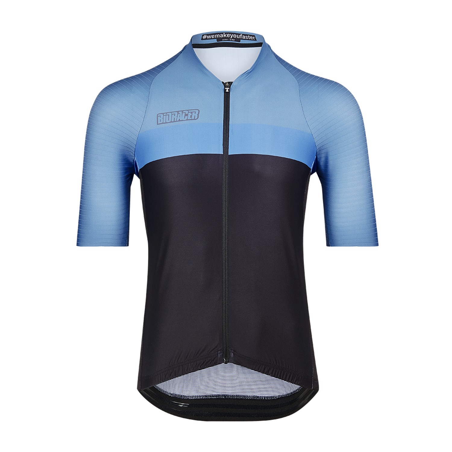 BIORACER icon fietshirt Kleurblok blue mat S single unit