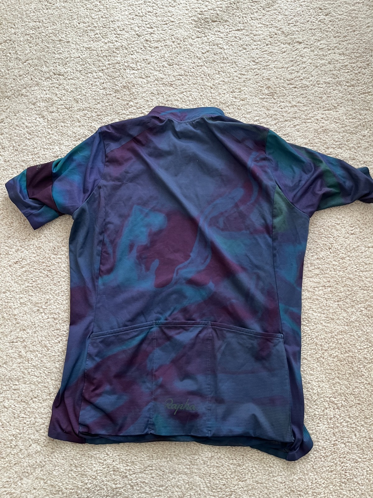 Rapha Women’s Flyweight Jersey Iridescent Crit Print Medium Cycling Performance