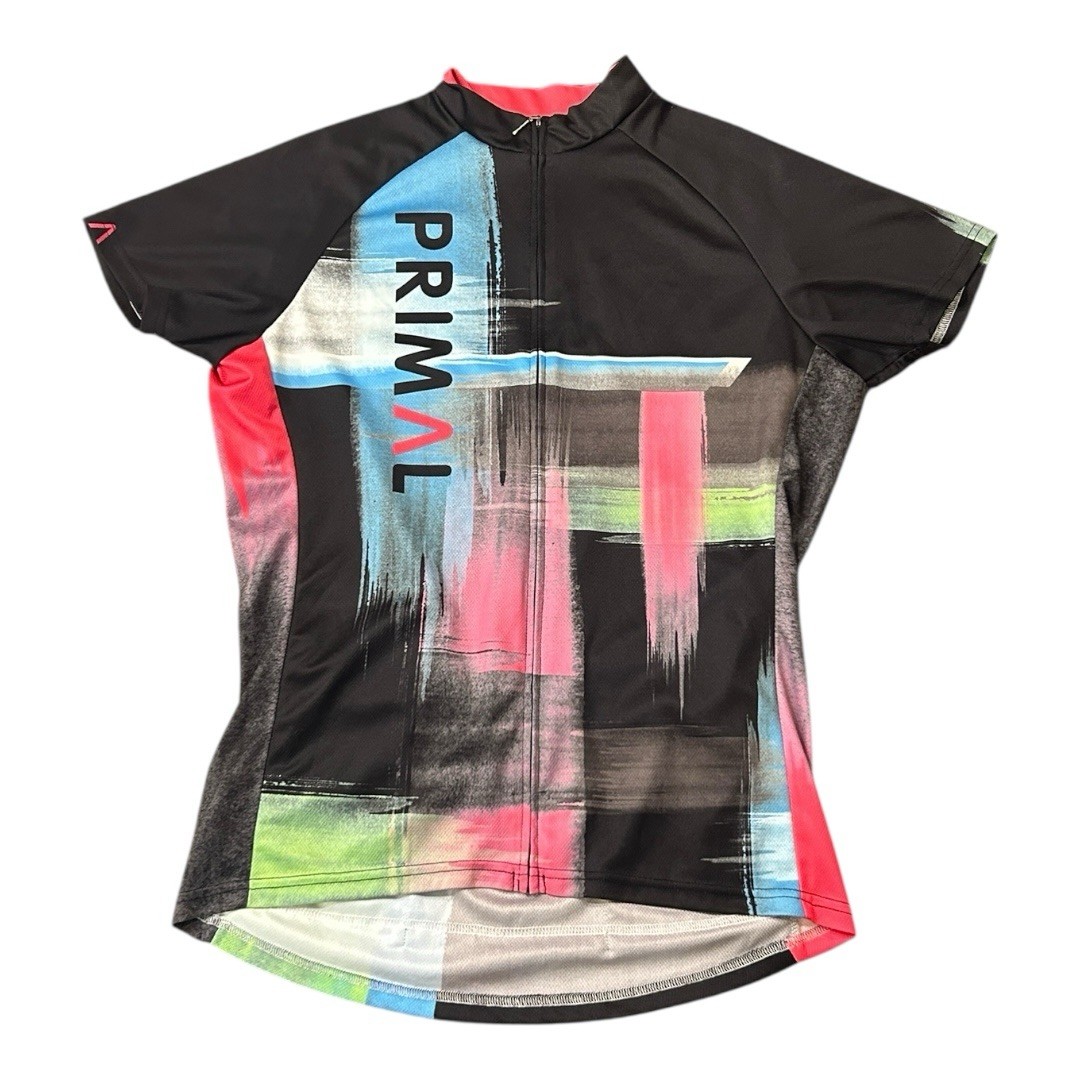 Primal Women’s Cycling Short Sleeve Full Zip Back Pockets Shirt Size XL