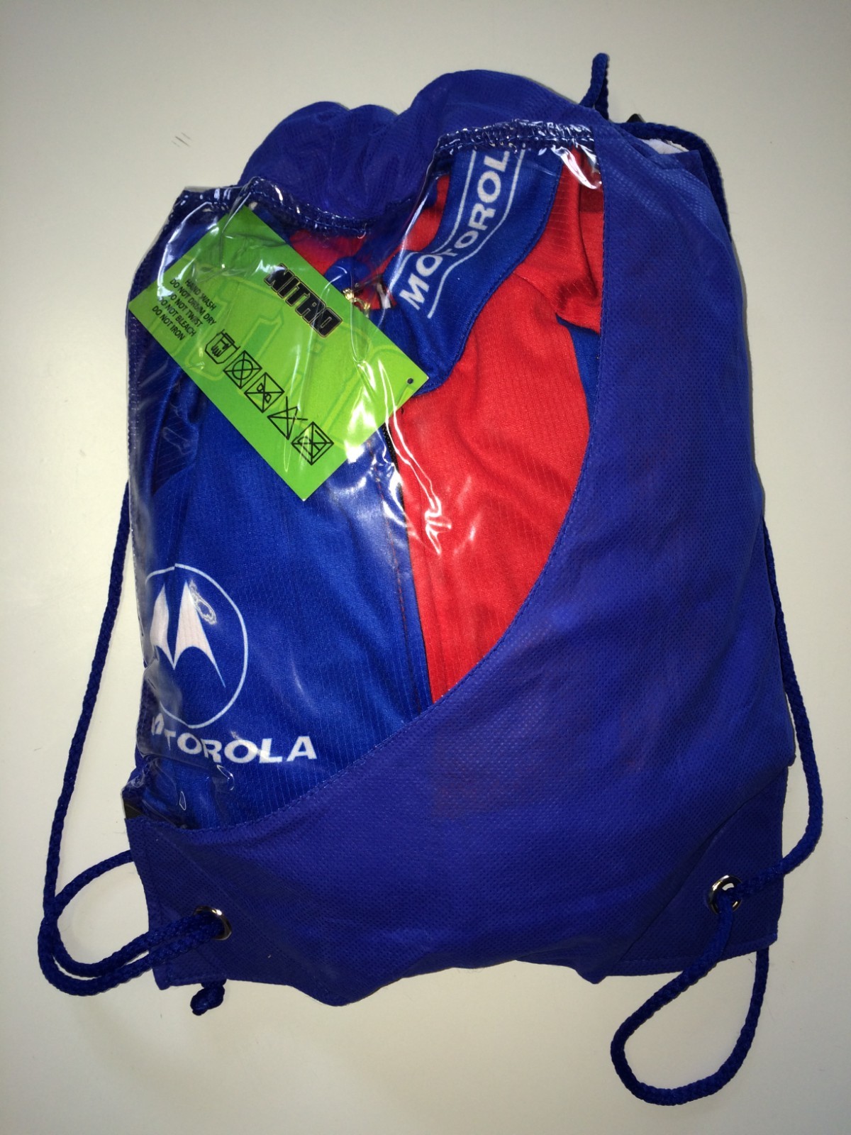 Motorola Bike Cycling Kit Men’s Short Sleeve *Blue/Red* Padded Small-XXXLarge