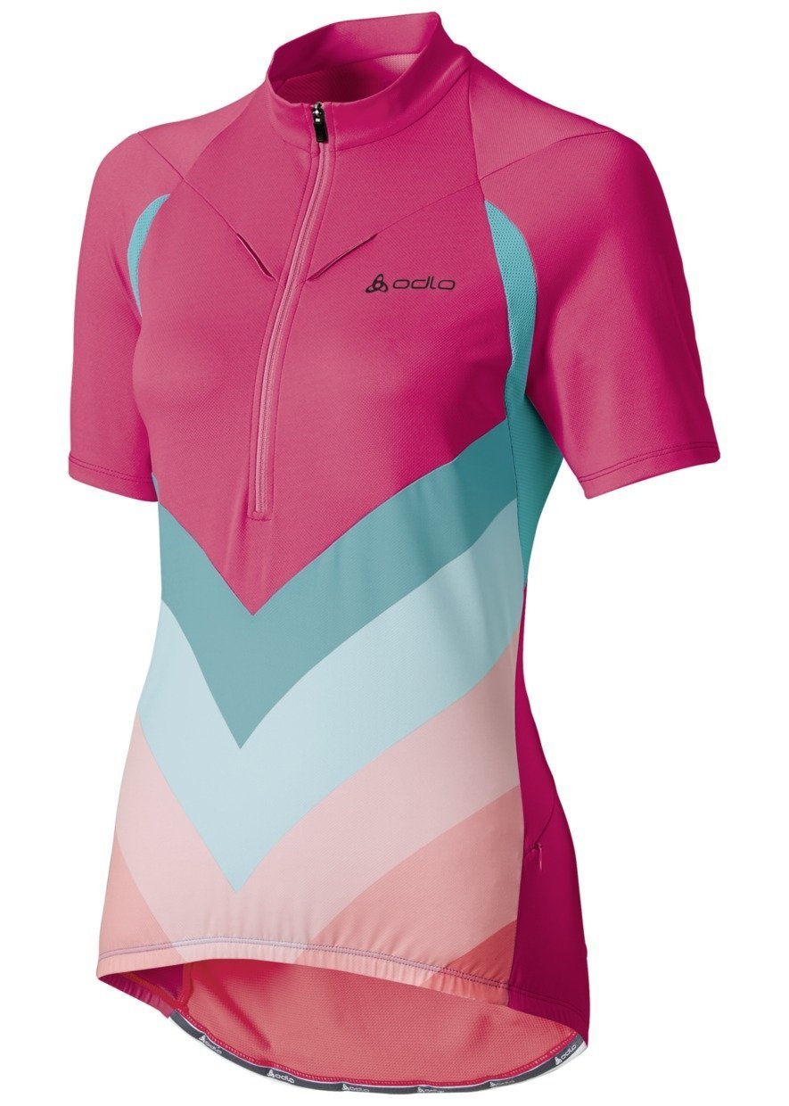 ODLO Cycling Jersey [ Sz XL ] Stand Up Collar Short Sleeve 1/2 Zip Nino NEW