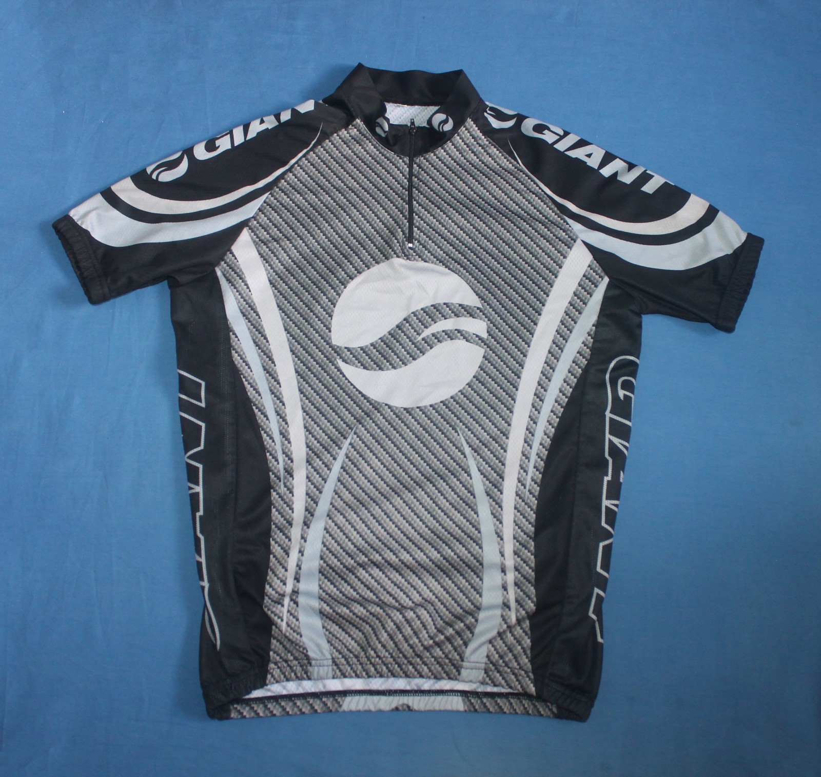 Giant Cycling Jersey Black Gray White Short Sleeve Bike Riding Racing Training