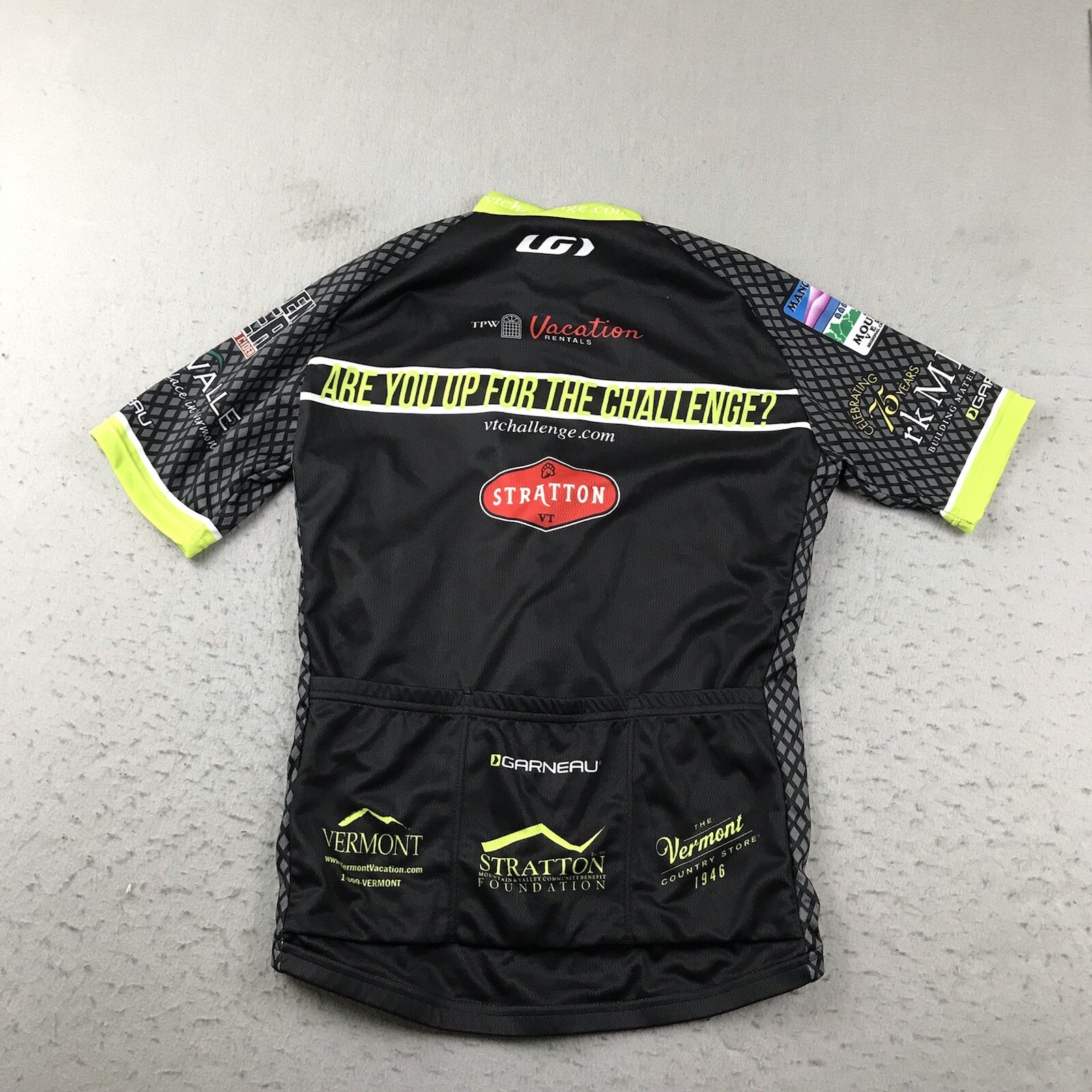 Louis Garneau Cycling Jersey Womens Small Black Full Zip Lightweight Shirt Top
