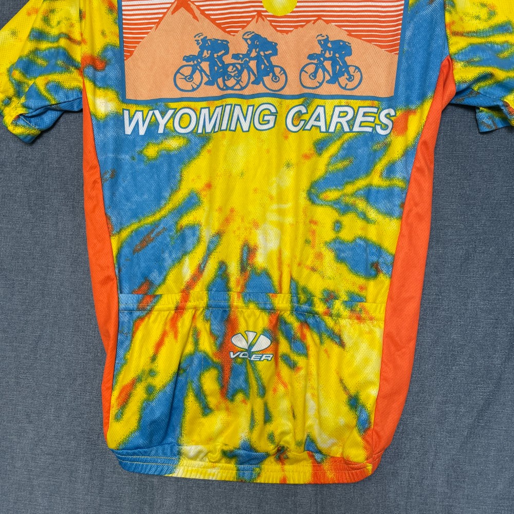 Voler Club Set-In Wyoming Cares Cycling Jersey Mens Small Multicolor Full Zip