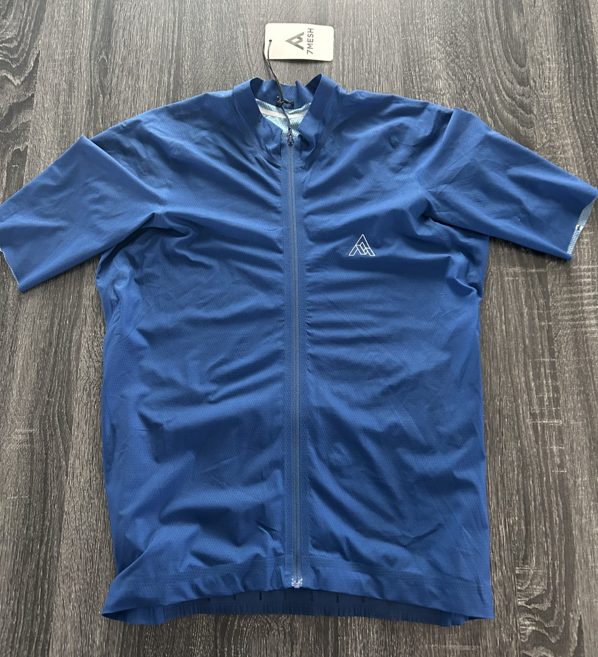 7 Mesh 7MESH Skyline Jersey Shirt SS Men’s Medium Cadet Blue Bike Cycling Poly