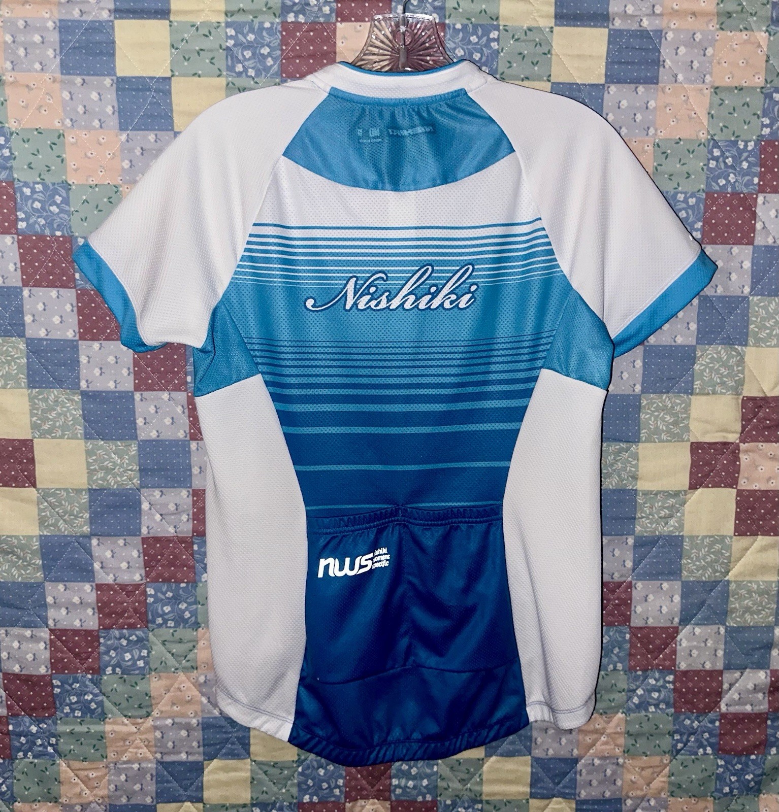Nishiki Cycling Jersey Women’s size Medium Full Zip Lot of 2 100% Polyester