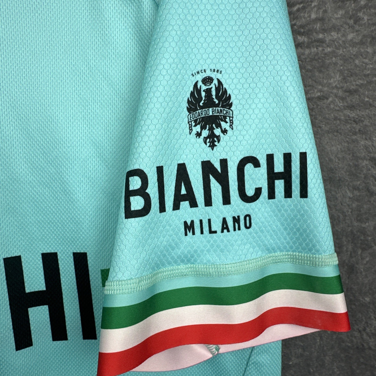 Bianchi Milano Isalle Celeste Cycling Jersey Men’s Large US Inch Short Sleeve
