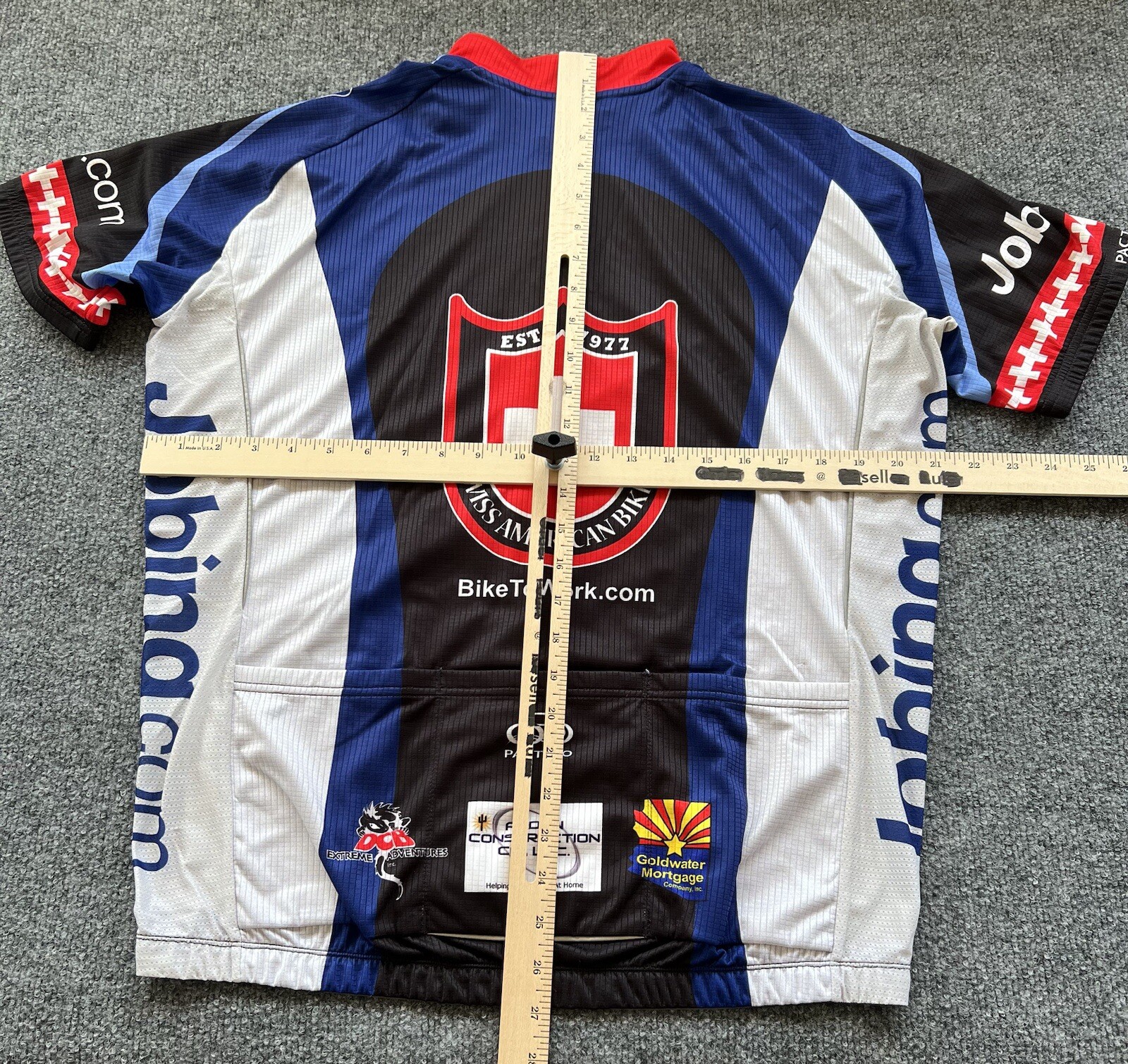 Pactimo Cycling Jersey Womens 2XL Swiss American Bikes Full Zip Short Sleeve