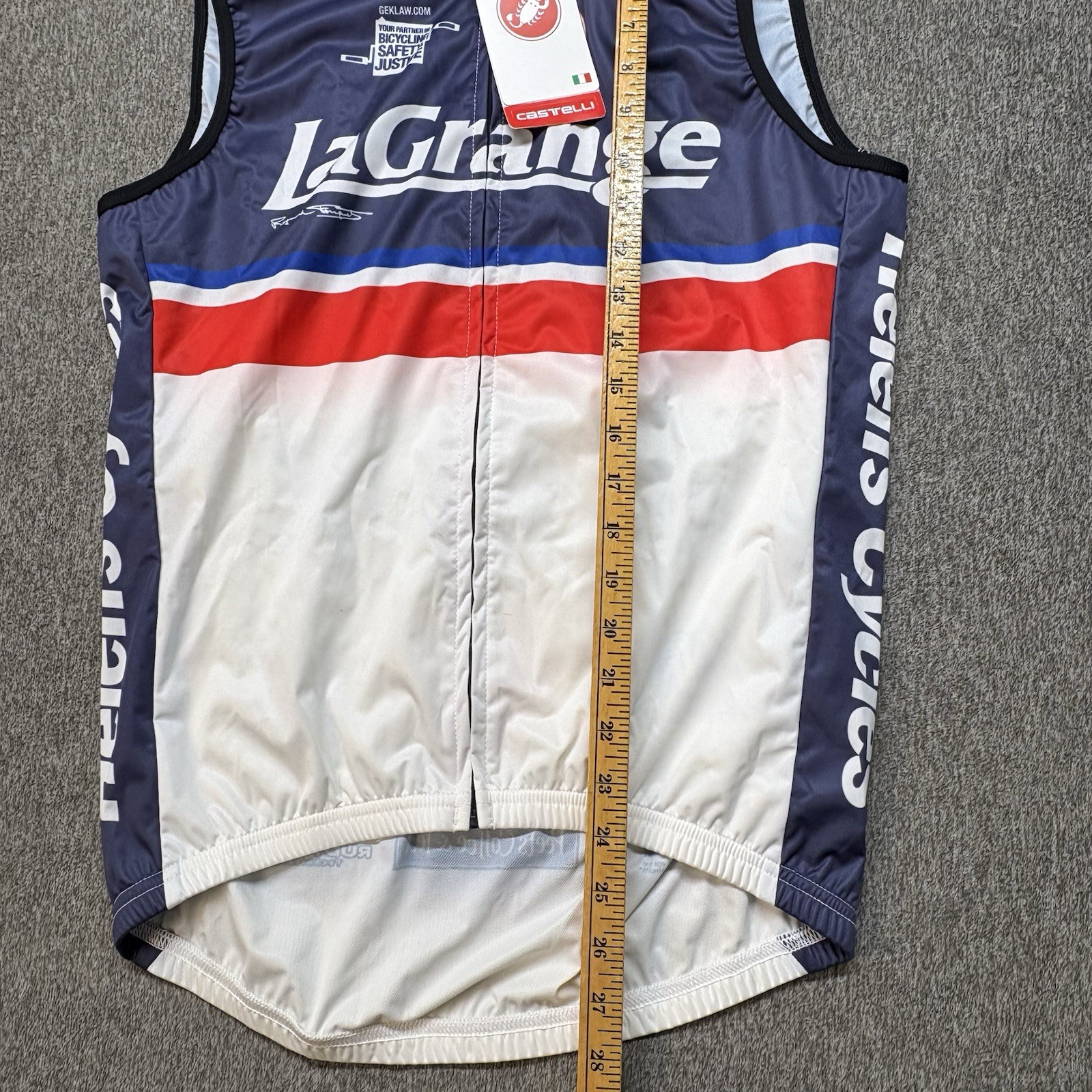 Castelli Wind Vest Full Zip Men’s Size M LaGrange Cycling MTB Lightweight Rain