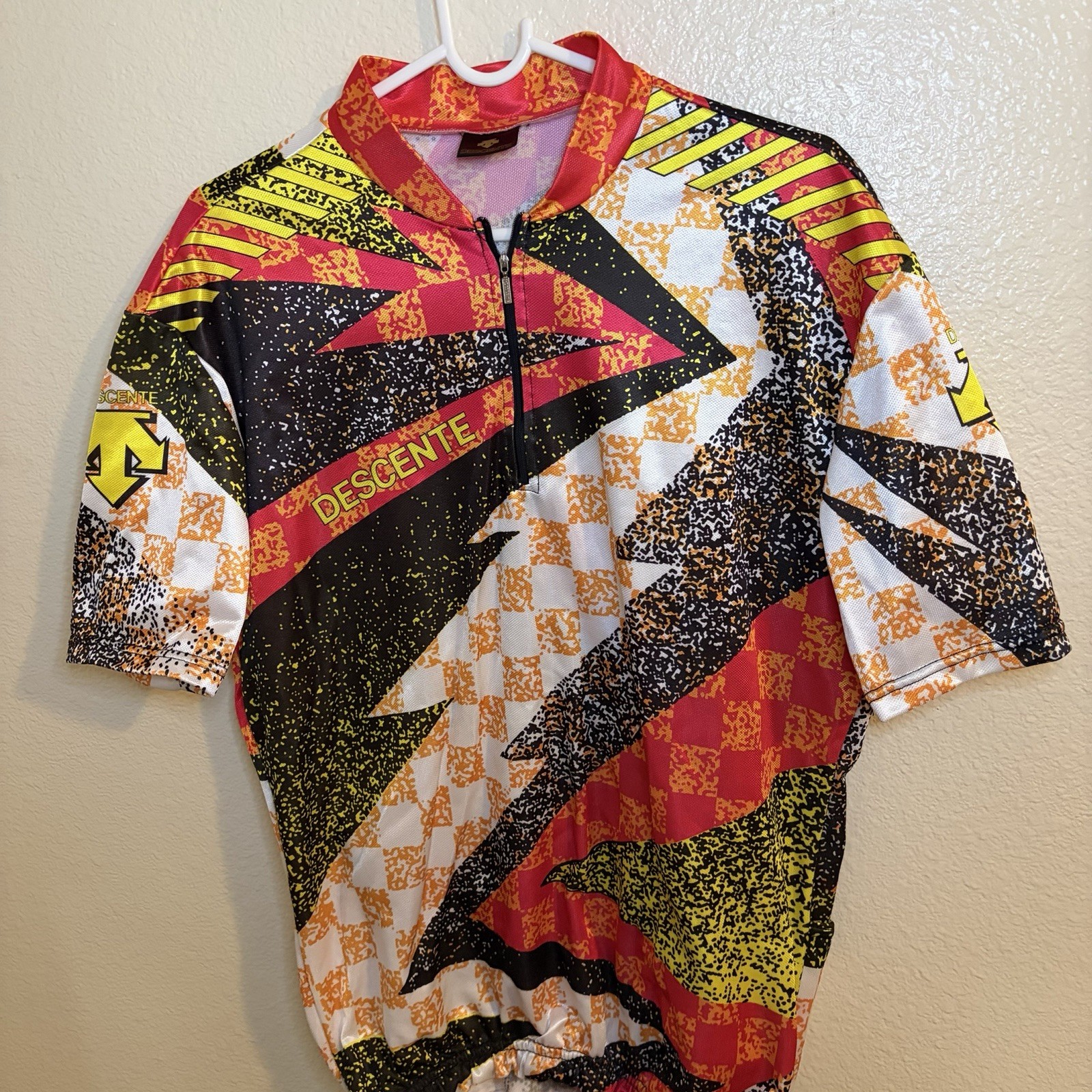Rare Vintage Descente Bike Jersey 2XL Graphic All Over Print Multicolor Retro