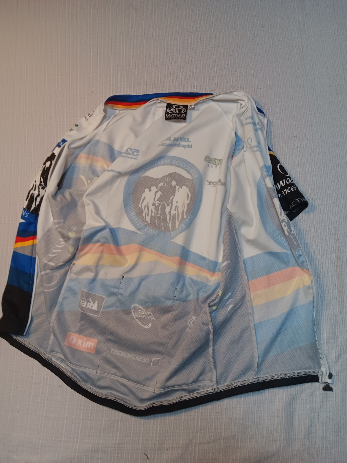 Pactimo Mt Evans Hill Climb Bike Jersey XS Bob Cook 2010 Cycling Race REI