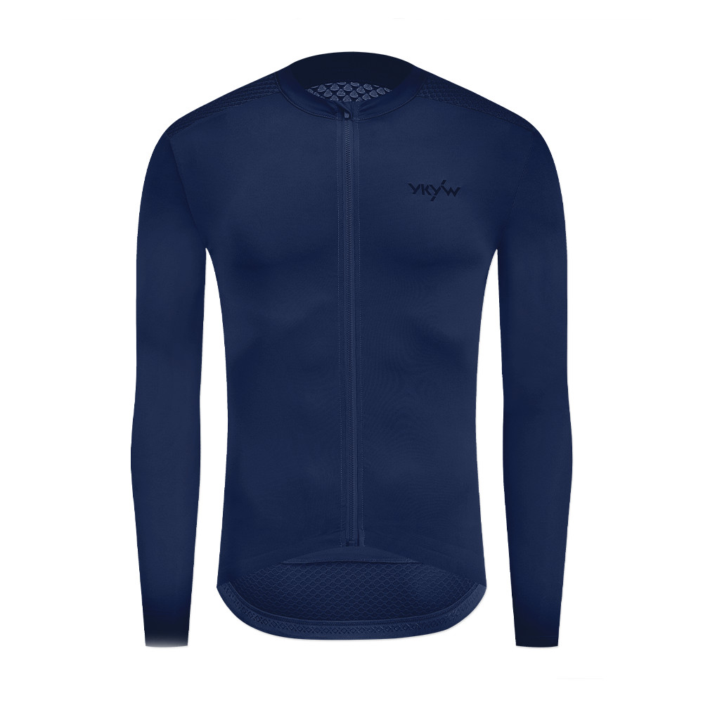 YKYWBIKE Men Cycling Jersey Long Sleeve Pro Road Bike Shirt Breathable Tops YKK