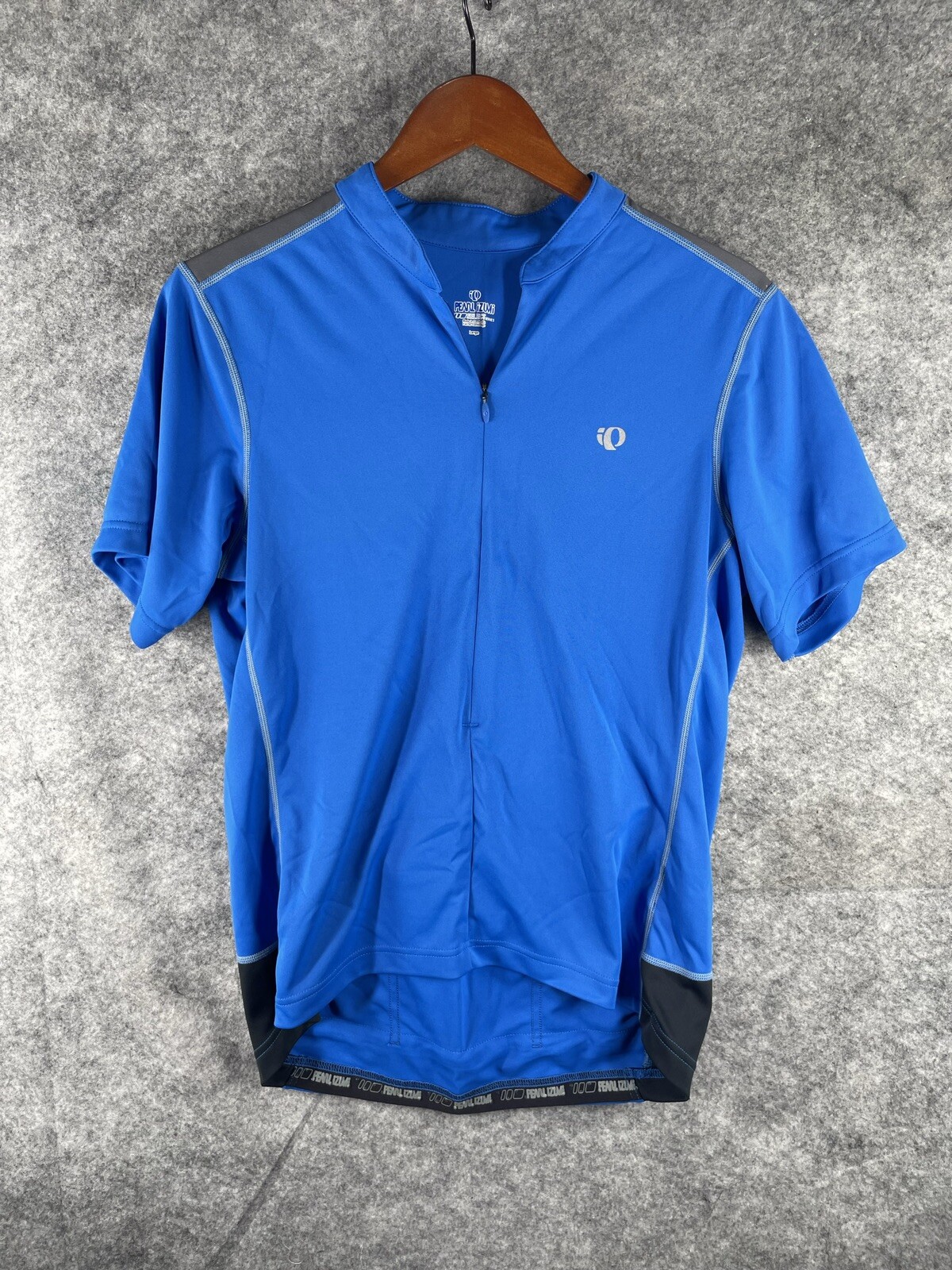 Pearl Izumi Mens Jersey Large Blue Short Sleeve Cycling Biking Collared Zipper