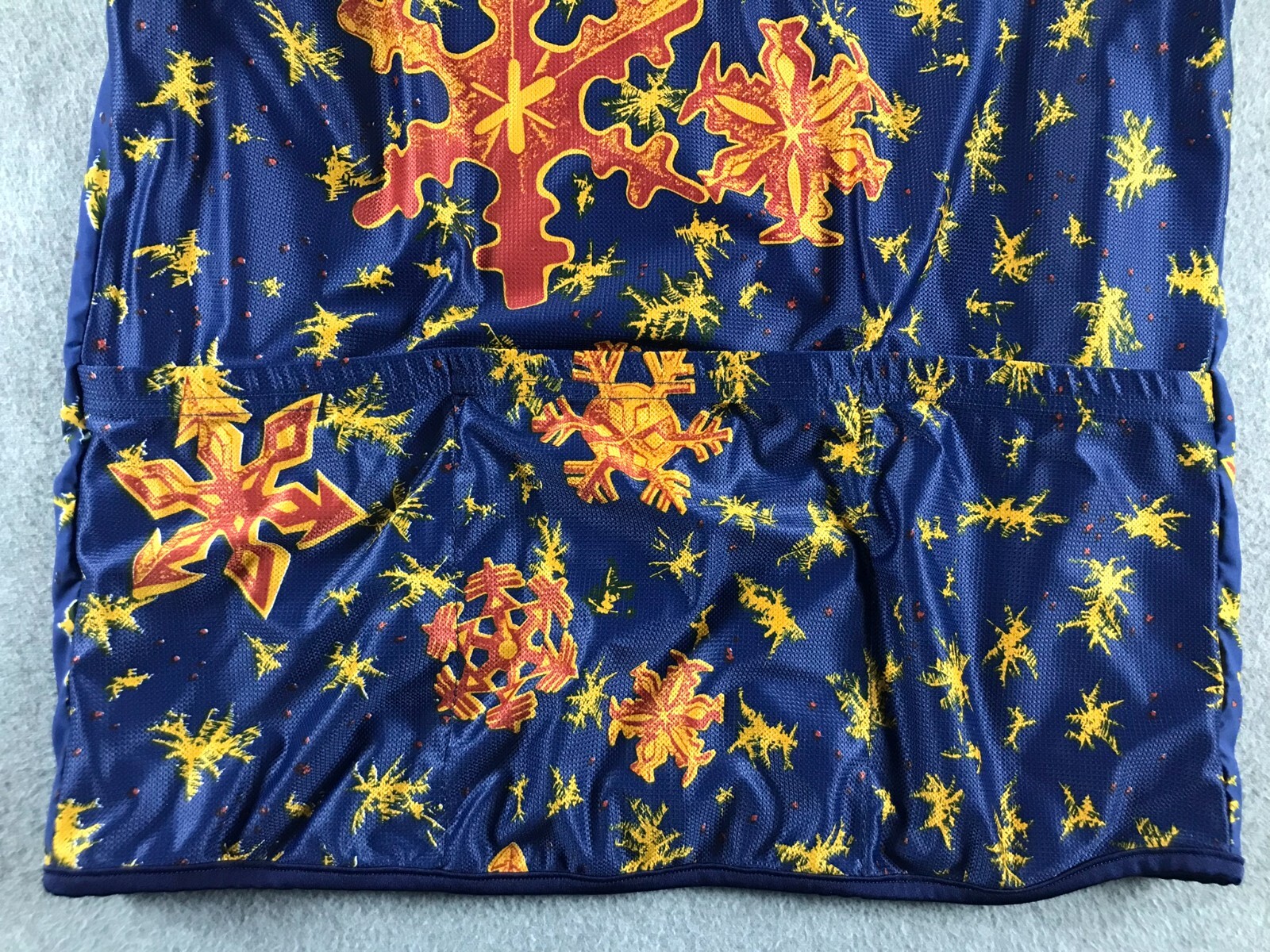 Vintage VOmax Cycling Jersey Vest Womens L XL Snowflake Ice Full Zip Mesh Lined
