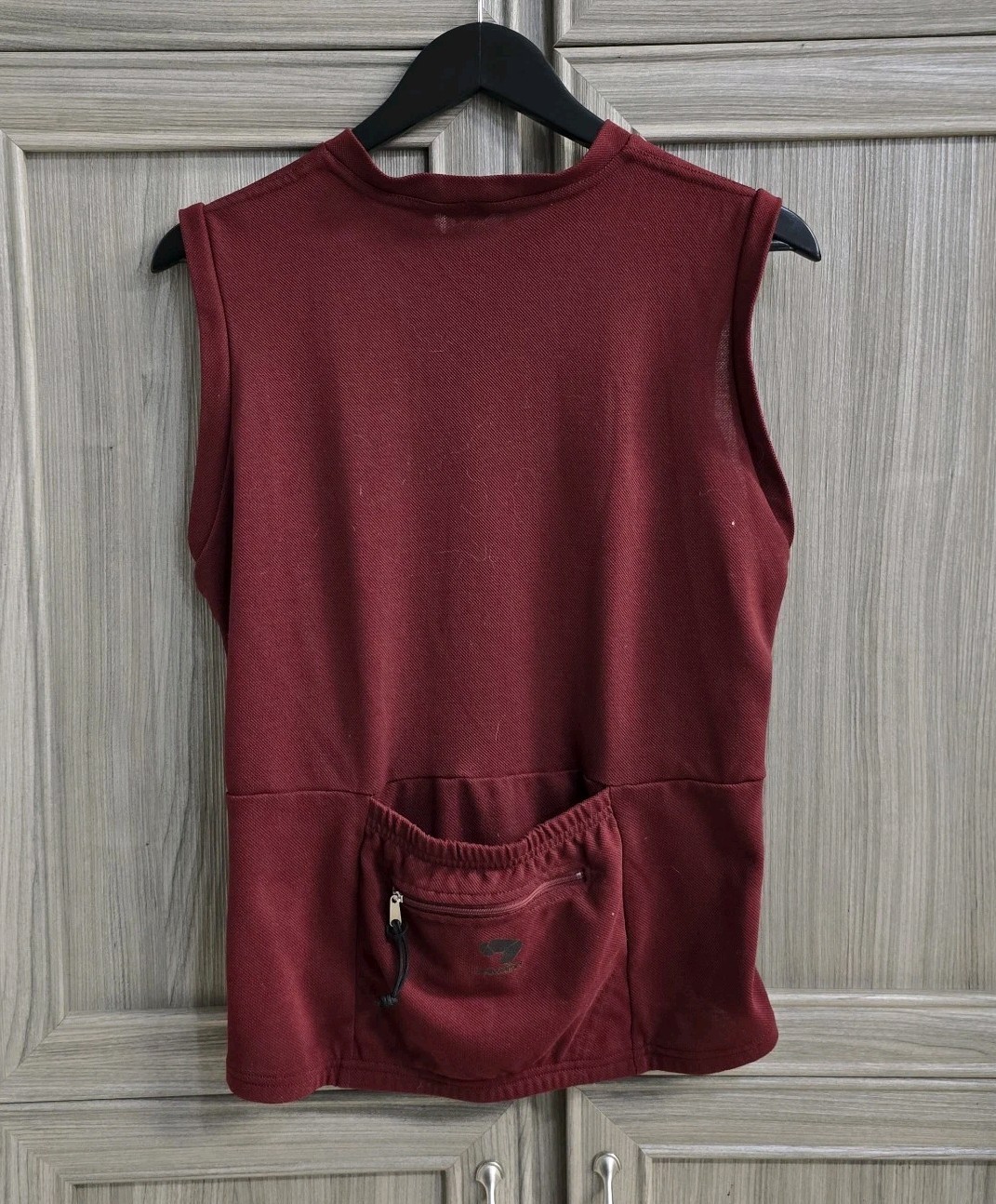 VTG SF Deadstock Bellwether Mens Cycling Poly Pique Vest Maroon Large
