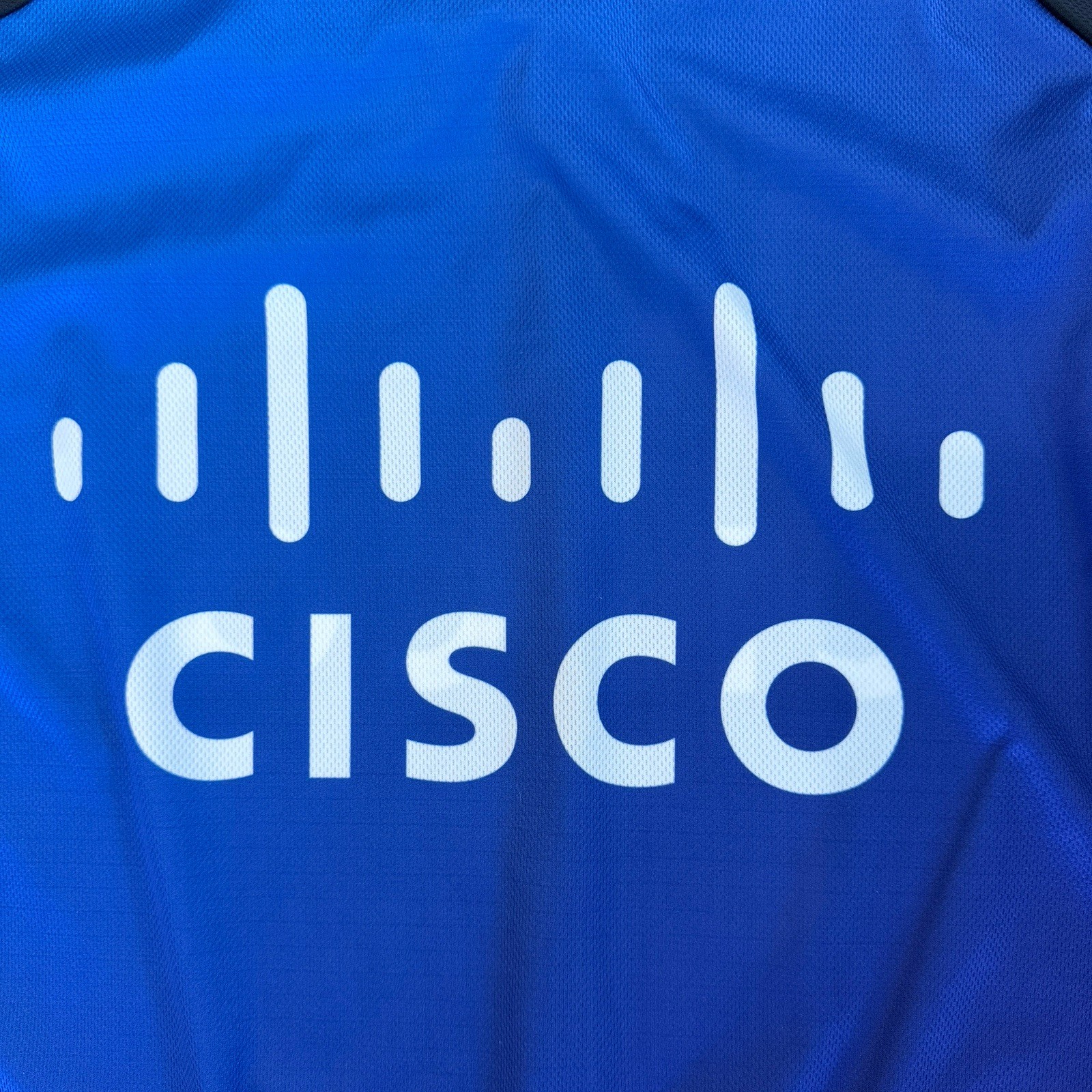 Voler Cisco Cycling Jersey 3XL Blue Tech Logo Bike Shirt USA Made RidePro 3 Pock
