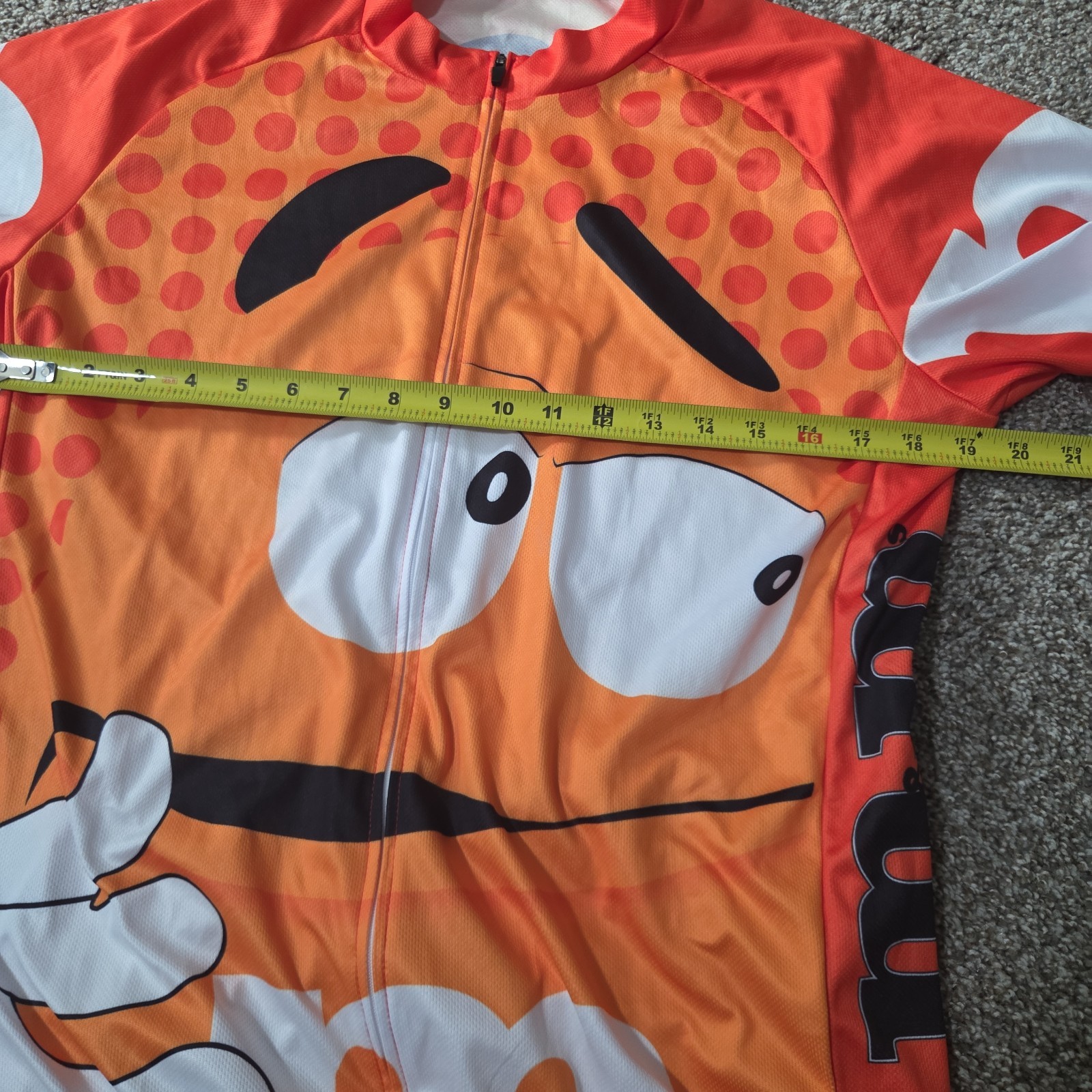 Mens XXL M&M’S Cycling Team Jersey cycling Short Sleeve jersey Bicycle Orange