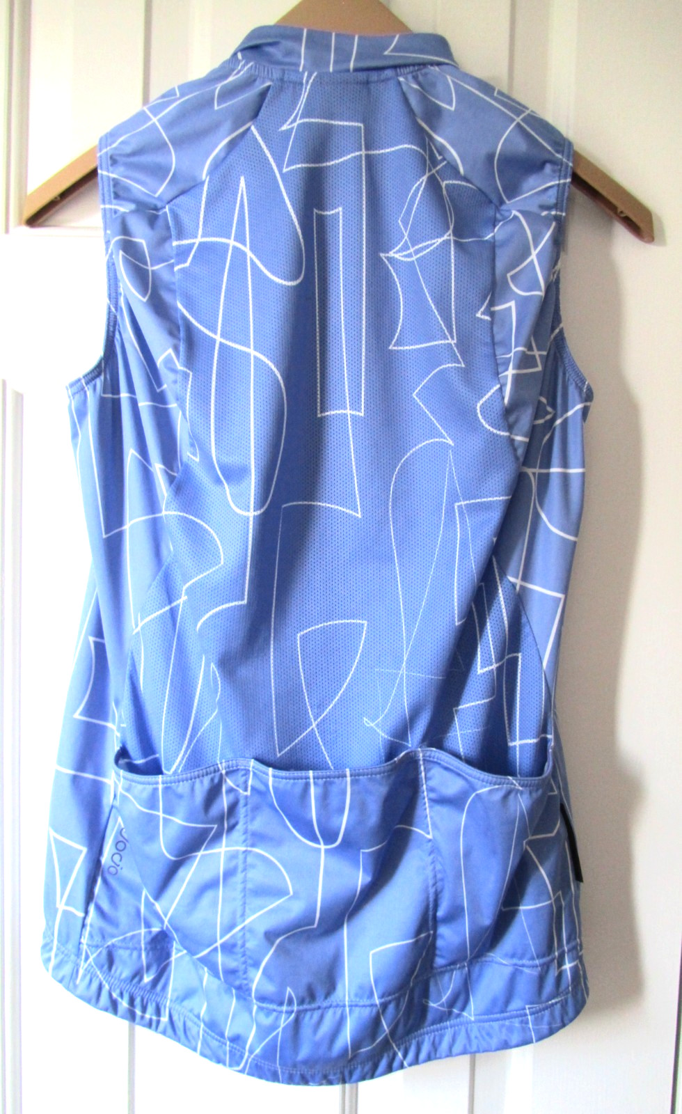VELOCIO Women’s Line SE Zippered Blue Wind Vest Size Medium 18″ P-P