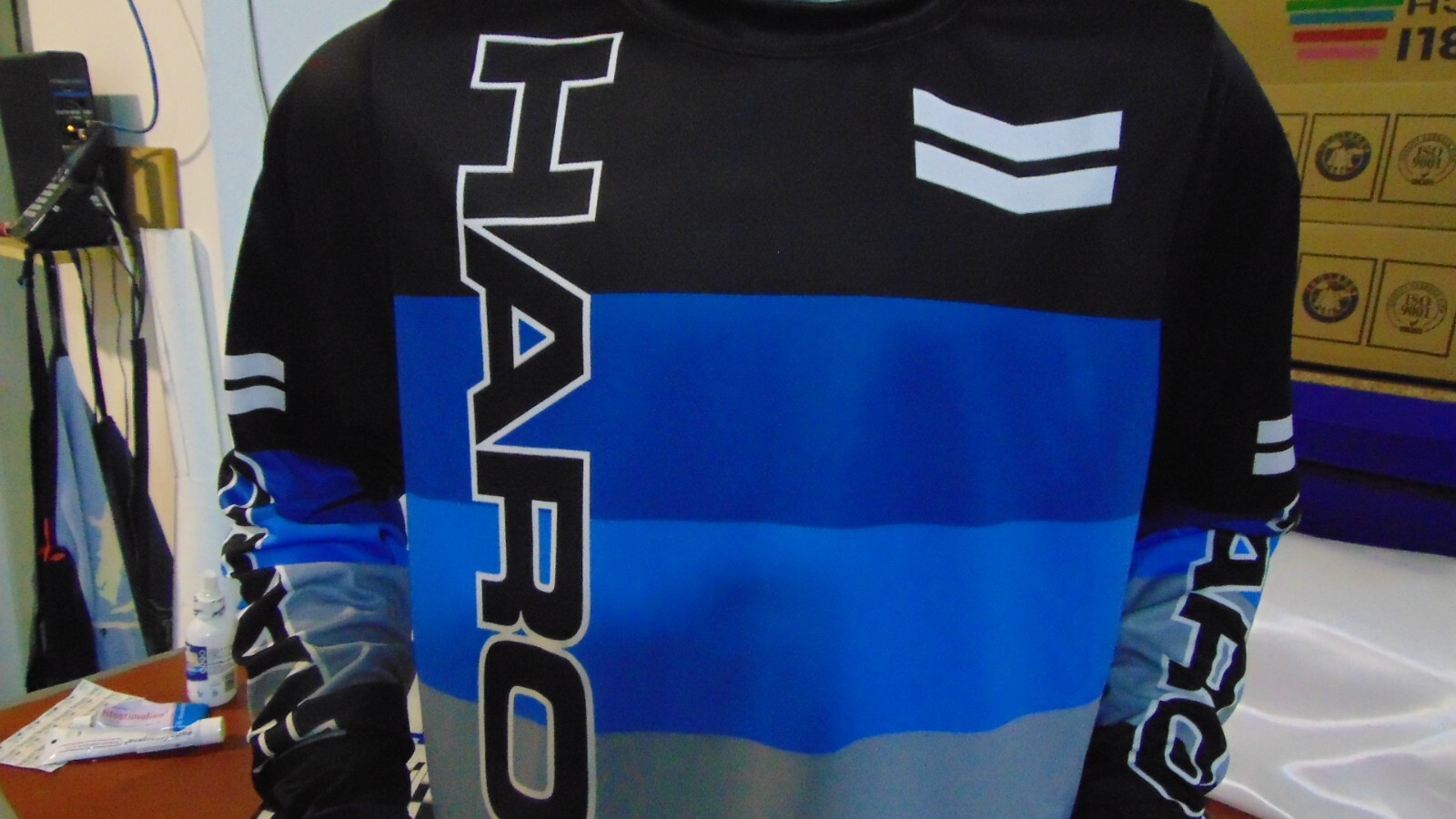 HARO OLD SCHOOL BIKE JERSEY CLASSIC BMX JERSEY RACE BIKE SHIRT BMX VINTAG L BLAC