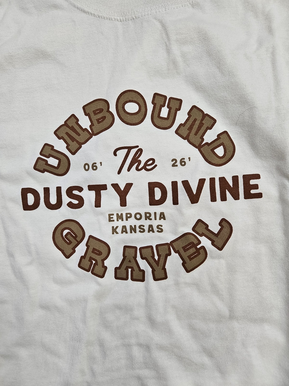 Unbound Gravel Race 2026 T Shirt. Size Small