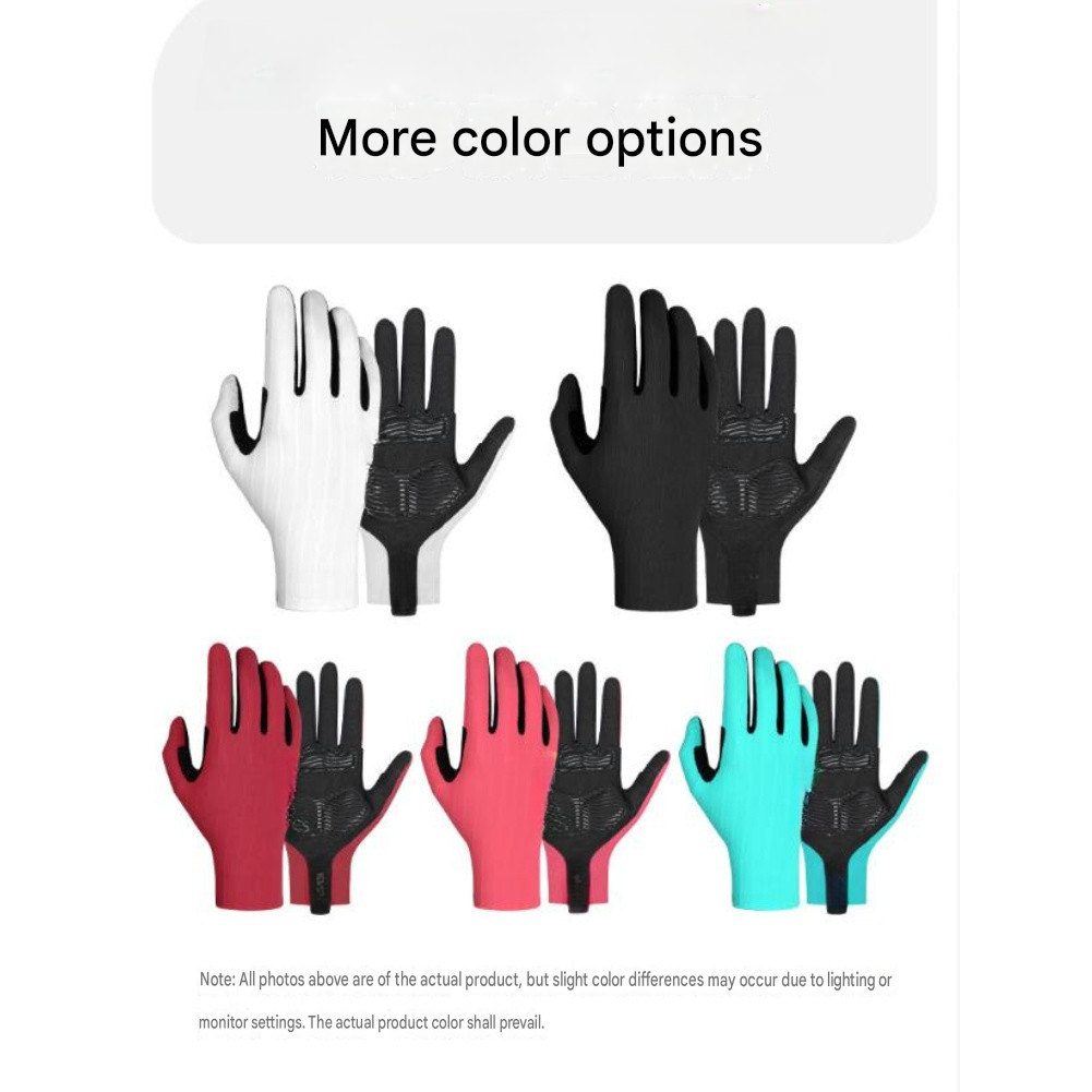 For Hot Weather Cycling Cycling Gloves Long Finger Gloves 3D Thickened Palm Pads