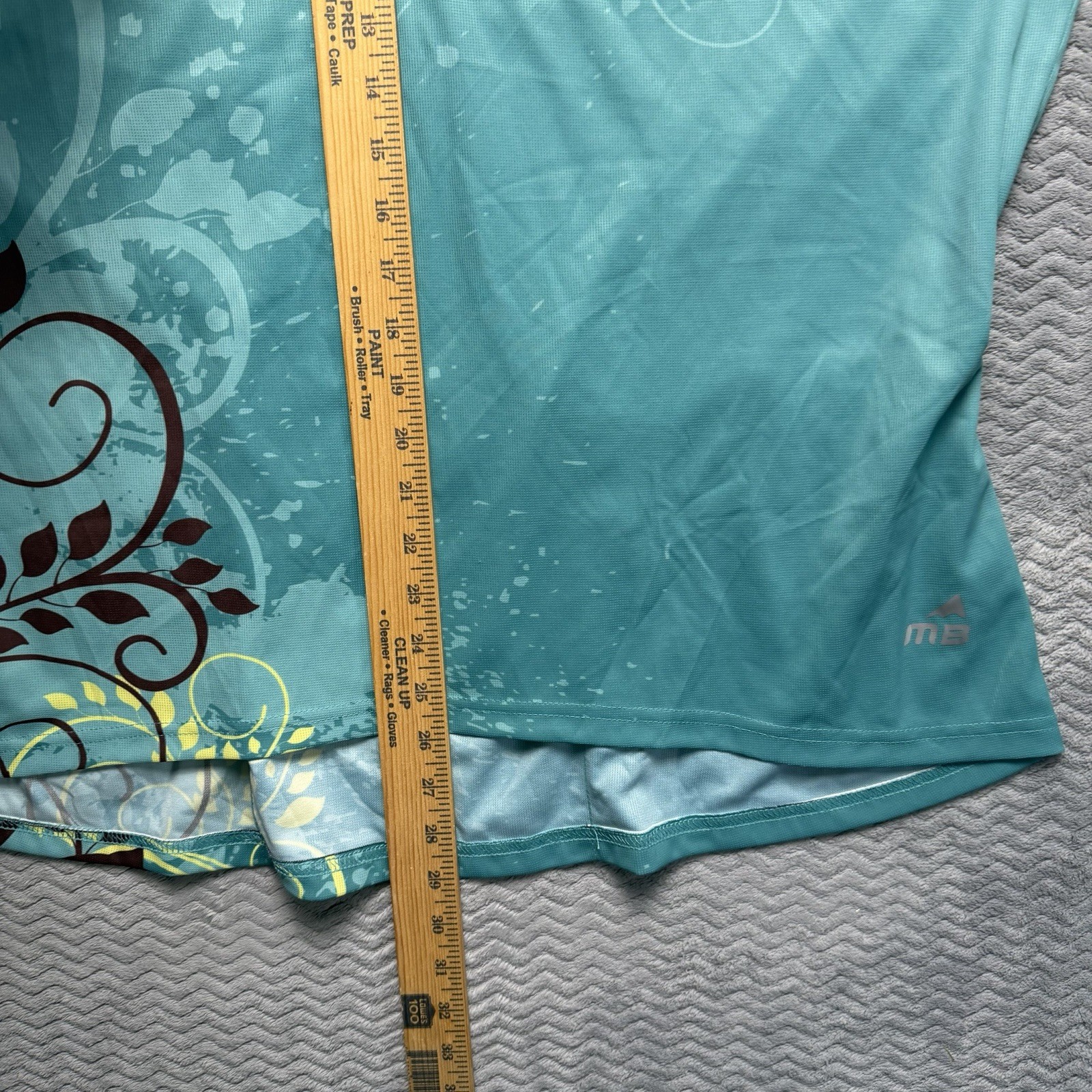 Mt. Borah Cycling Jersey Women’s Sz 3x Teal Floral Half Zip Short Sleeve