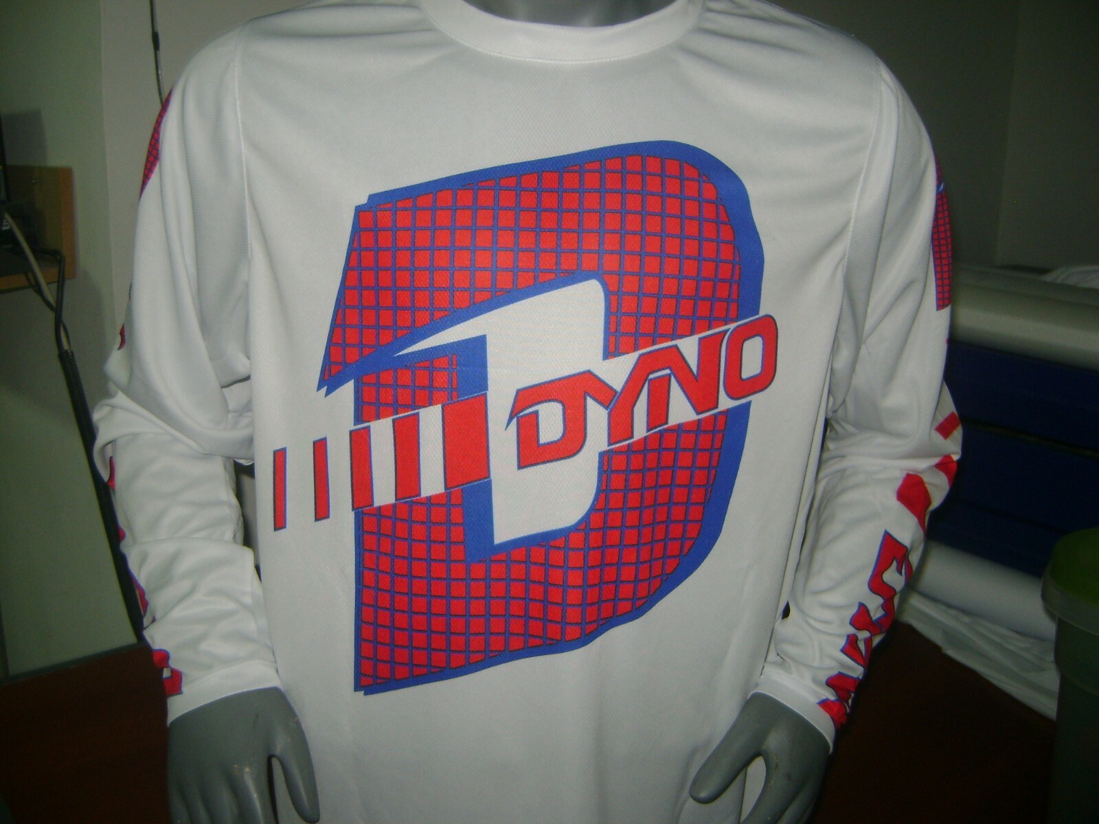 OLD SCHOOL BIKE JERSEY CLASSIC BMX JERSEY BIKE SHIRT DYNO VINTAGE L RACE WAFFLE