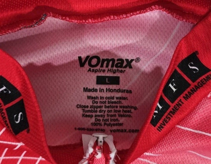 VOmax Pan Mass Challenge 30th Ride PMC 2009 Cycling Jersey 3/4 Zip Men’s Size L