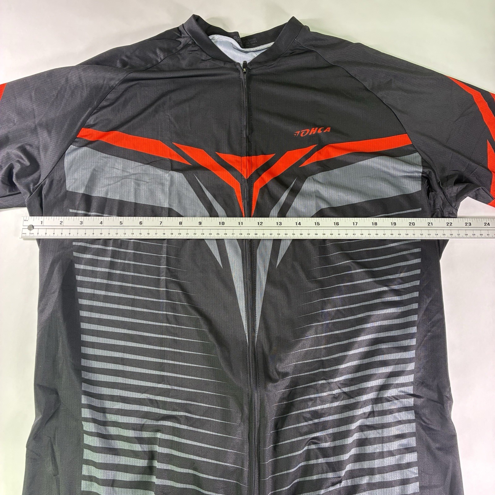 Mens Cycling T-Shirt Short Sleeve Sz XL Top Riding Jersey Light Zipper Pockets