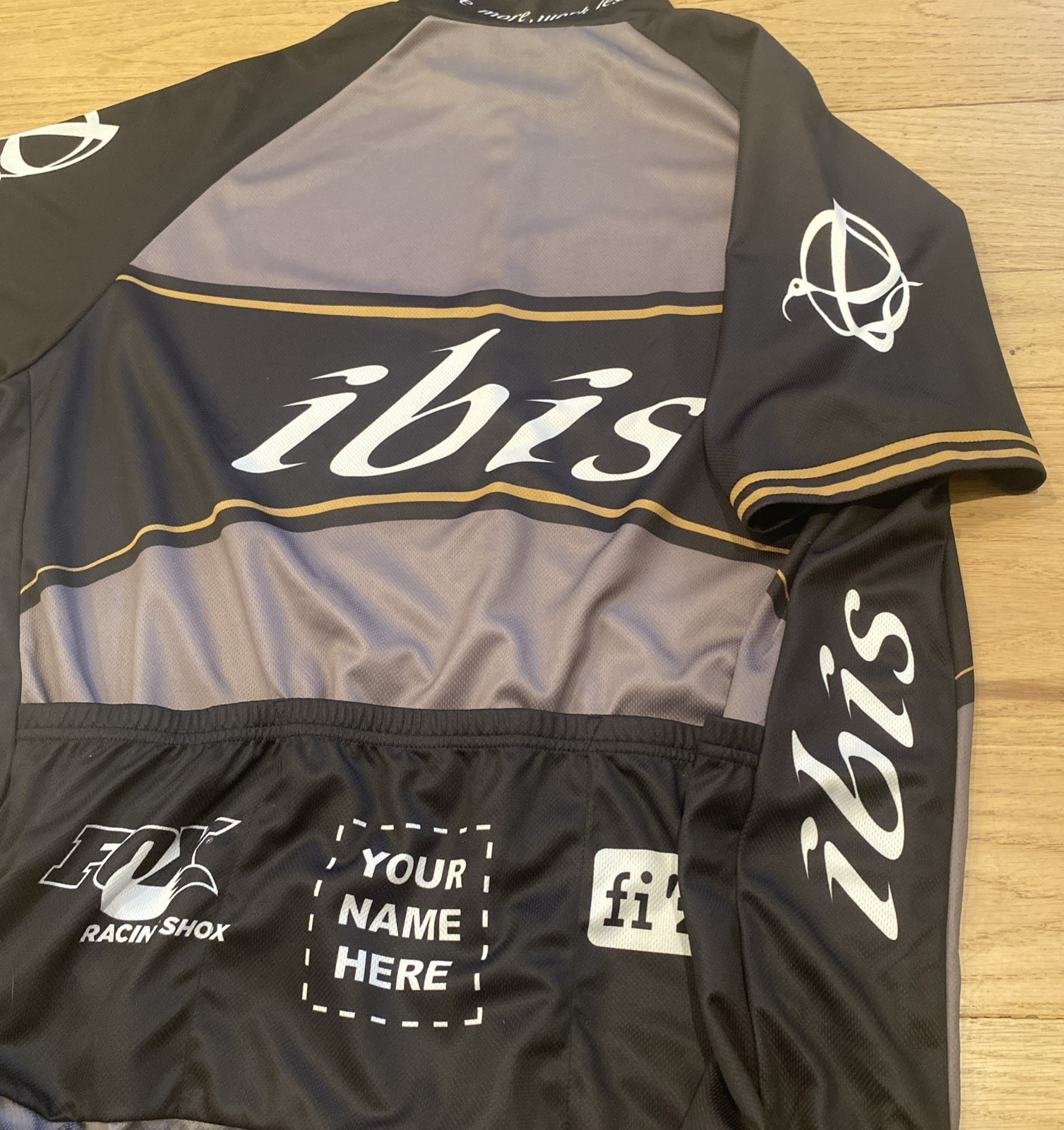 Ibis Men’s Cycling Jersey XXL, Fox Racing, Shimano, Black/Gray/Tan
