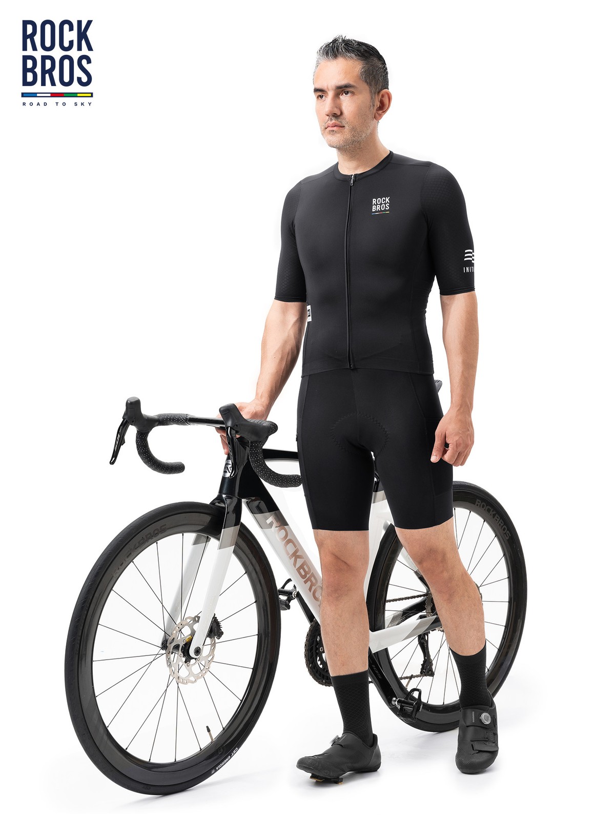 ROCKBROS Skyline Men Short Sleeve Cycling Jersey UV Protect Breathable RdSummer