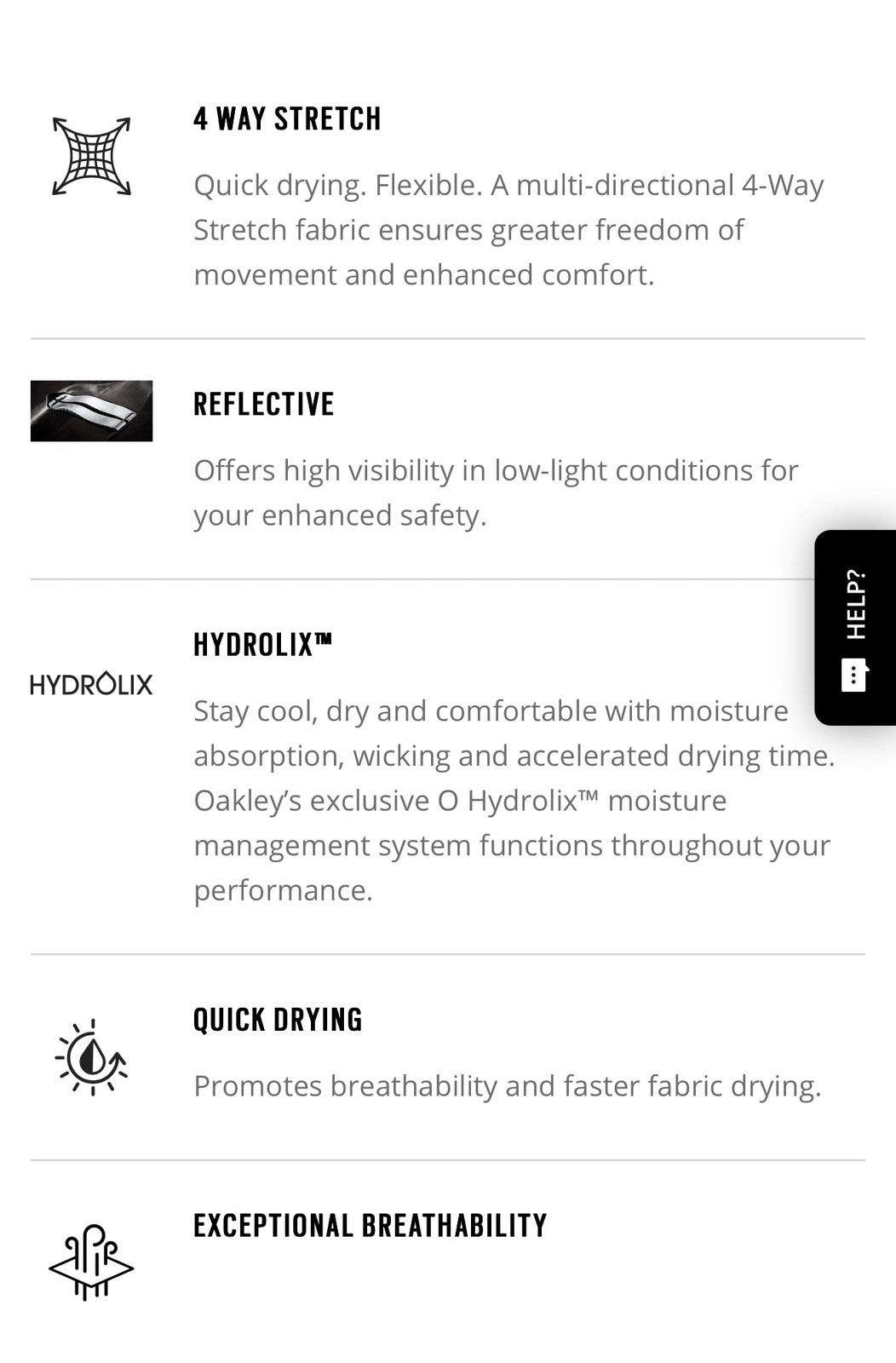 Oakley Elements Point to Point LS Jersey Hydrolix Cycling MTB Men’s Long Sleeve