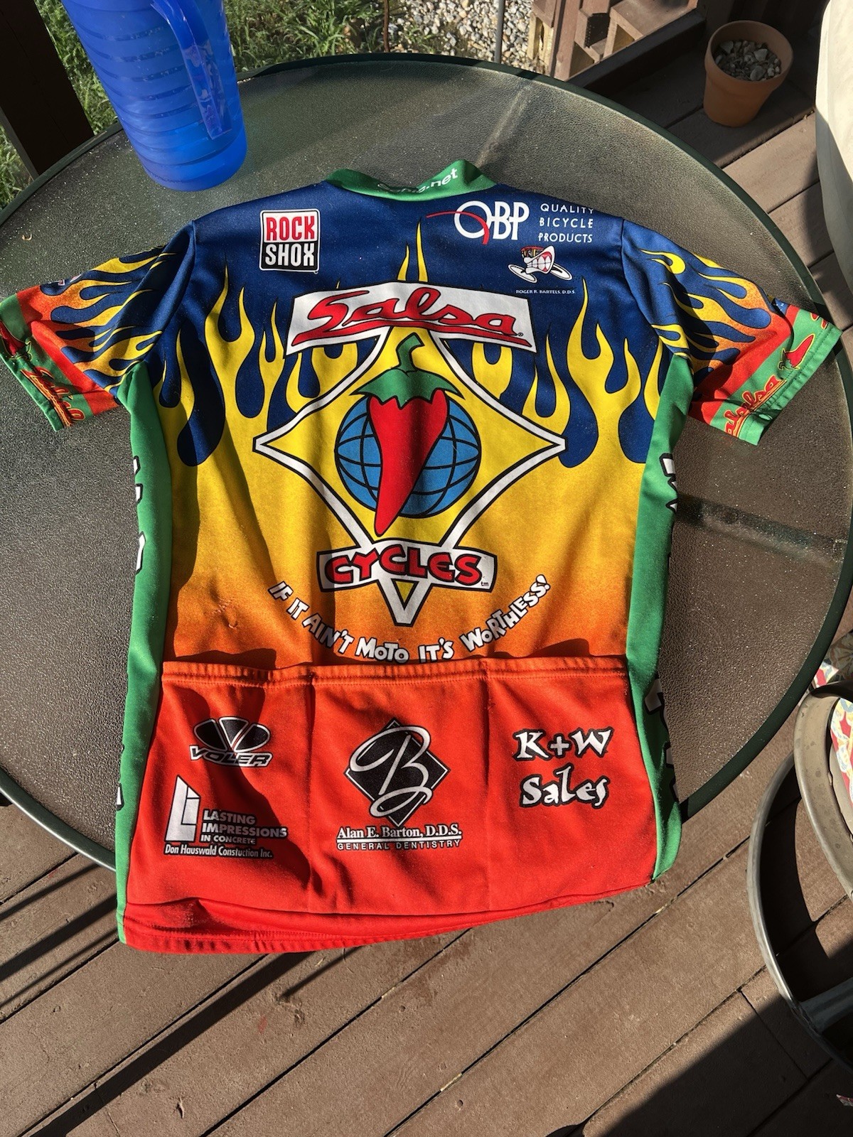 Voler Salsa Cycles Full Zip Short Sleeve Cycling Jersey Graphic Print M