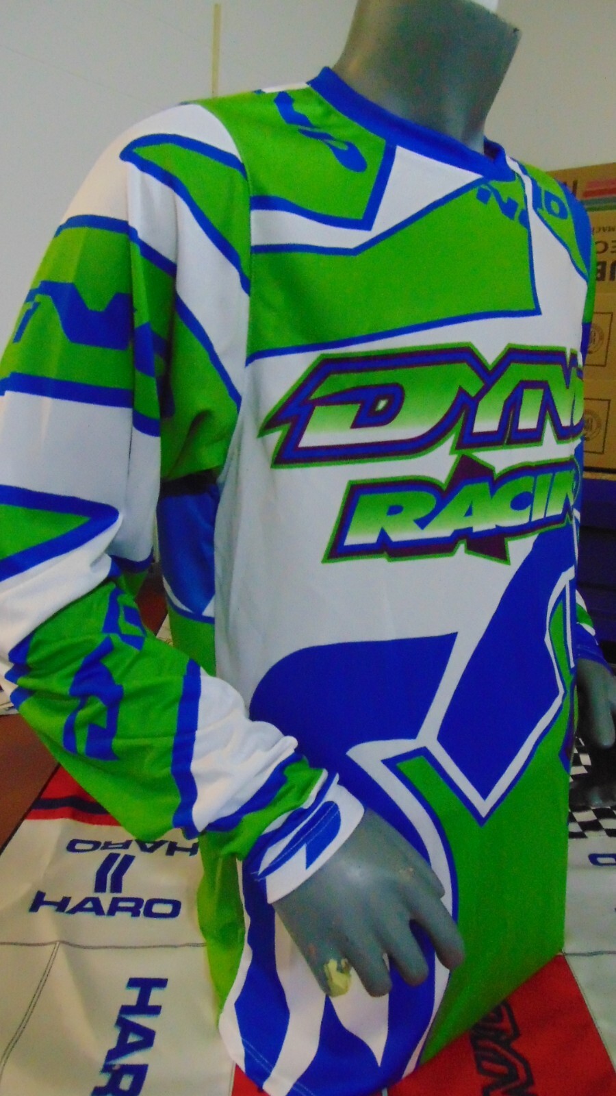 DYNO OLD SCHOOL BIKE JERSEY CLASSIC BMX JERSEY RACE BIKE SHIRT BLUE GREEN XL
